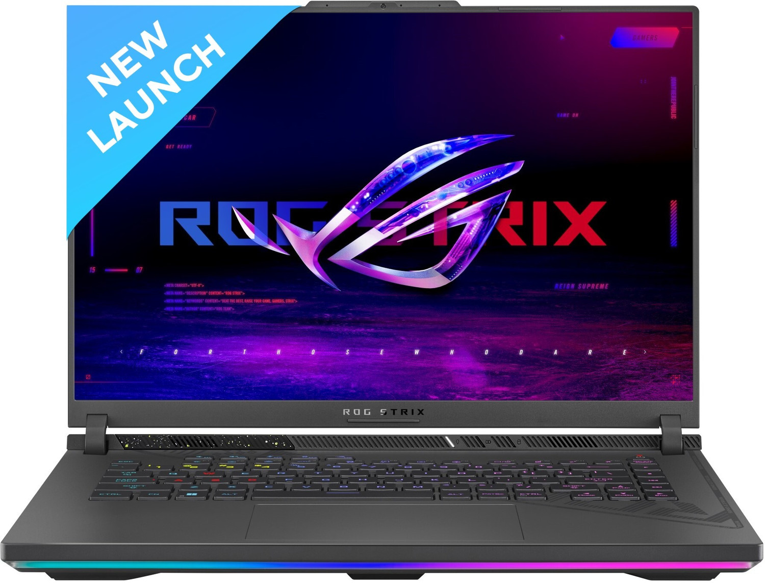 Image of ASUS ROG Strix G16 with 90WHr Battery Intel HX-Series Intel Core i9 13th Gen 13980HX - (16 GB /1 TB SSD /Windows 11 Home /8 GB Graphics /NVIDIA GeForce RTX 4070 /240 HZ /140 TGP) G614JI-N4151WS Gaming Laptop