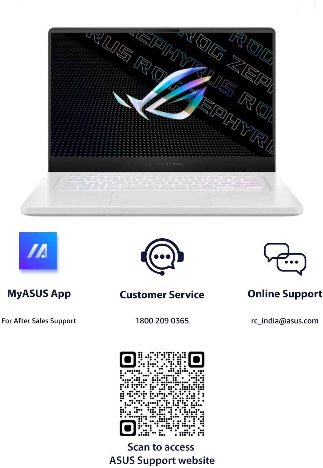 Image of ASUS ROG Zephyrus G15 AMD Ryzen 9 Octa Core 6900HS - (16 GB /1 TB SSD /Windows 11 Home /8 GB Graphics /NVIDIA GeForce RTX 3070 Ti /240 Hz) GA503RW-LN066WS Gaming Laptop