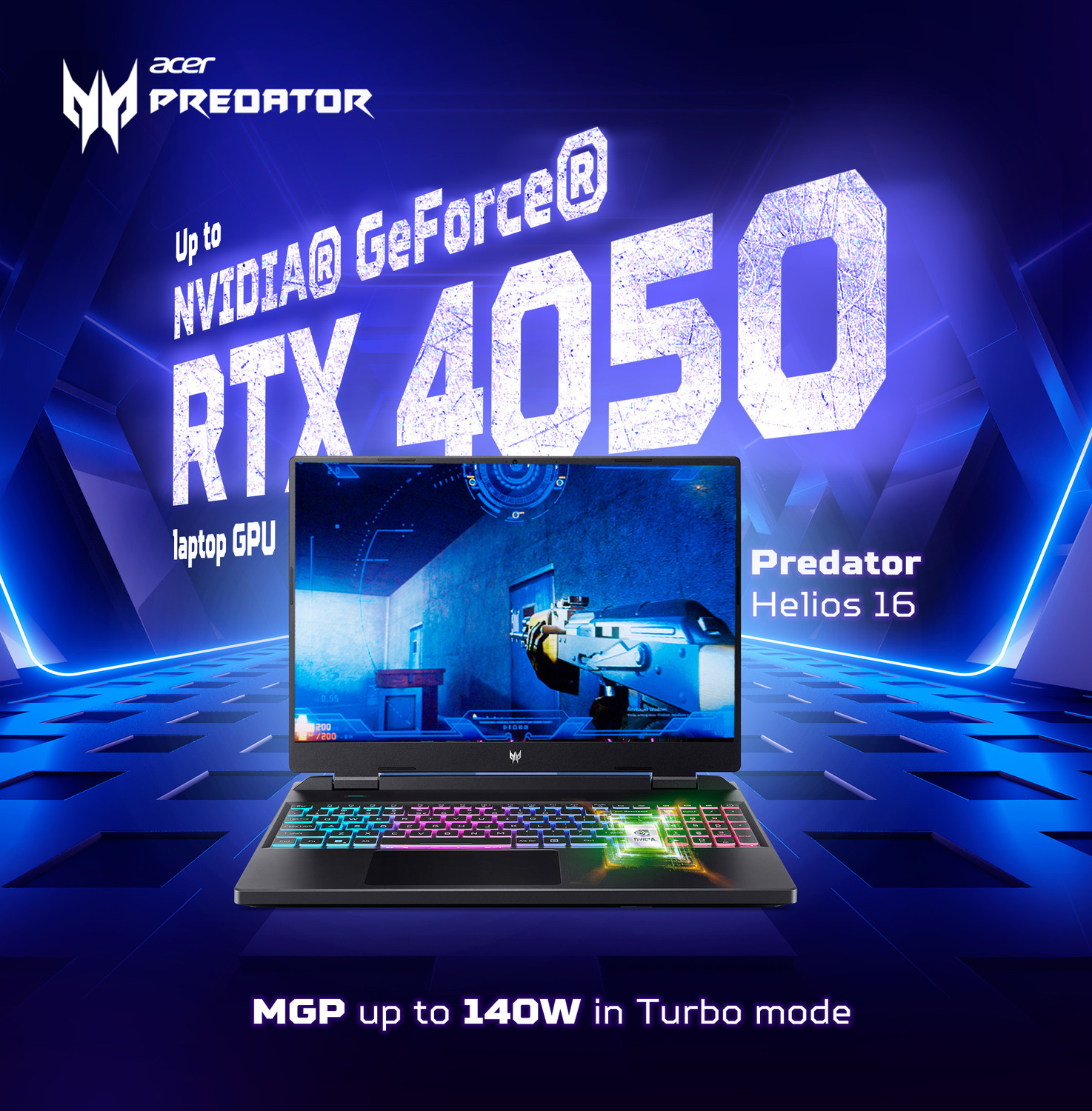 Image of Acer Predator Neo Intel Core i7 13th Gen 13700HX - (16 GB /512 GB SSD /Windows 11 Home /6 GB Graphics /NVIDIA GeForce RTX 4050) PHN16-71-74H1 Gaming Laptop