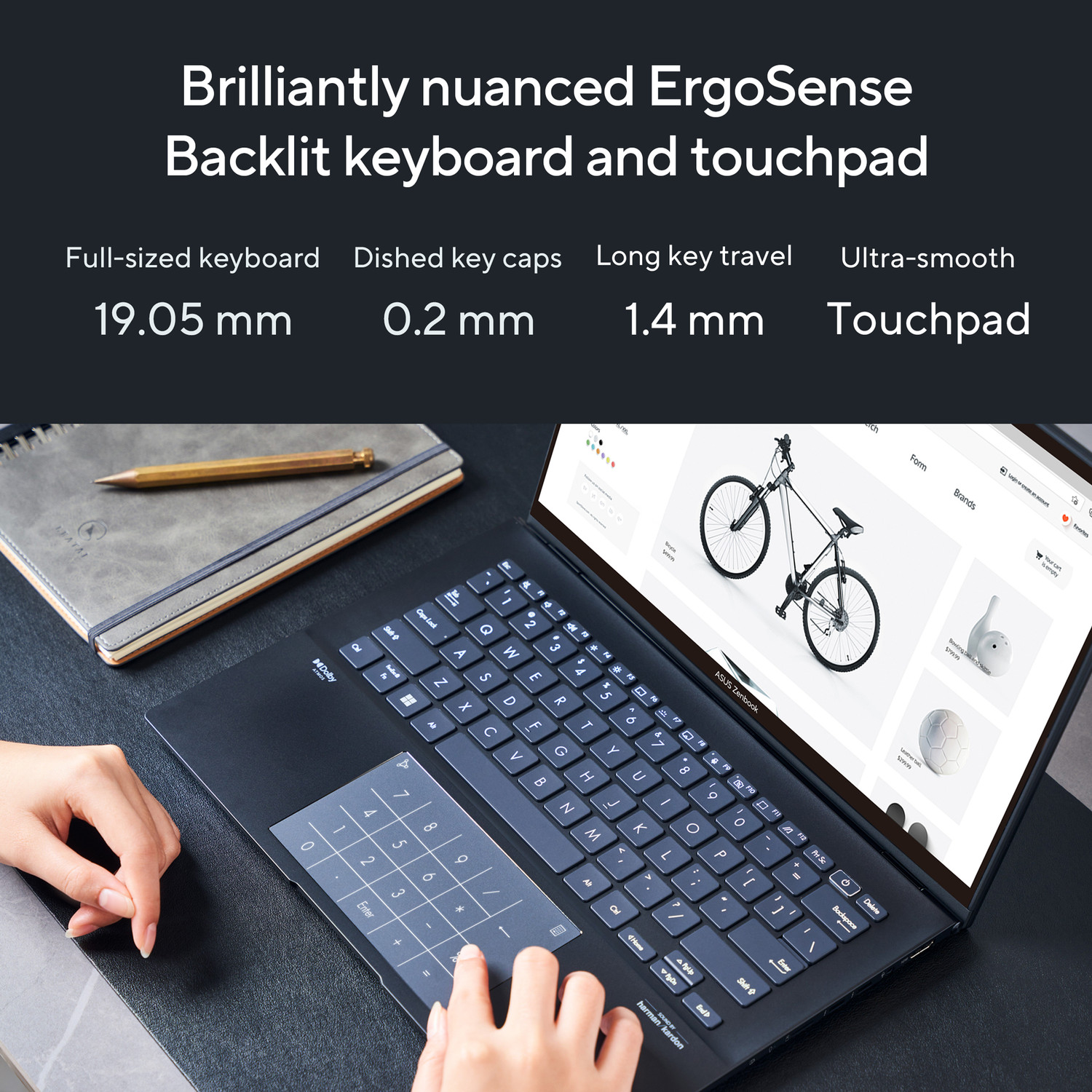 Image of ASUS Zenbook 14 OLED Intel EVO P-Series Intel Core i7 13th Gen 1360P - (16 GB /512 GB SSD /Windows 11 Home) UX3402VA-KM741WS Thin and Light Laptop