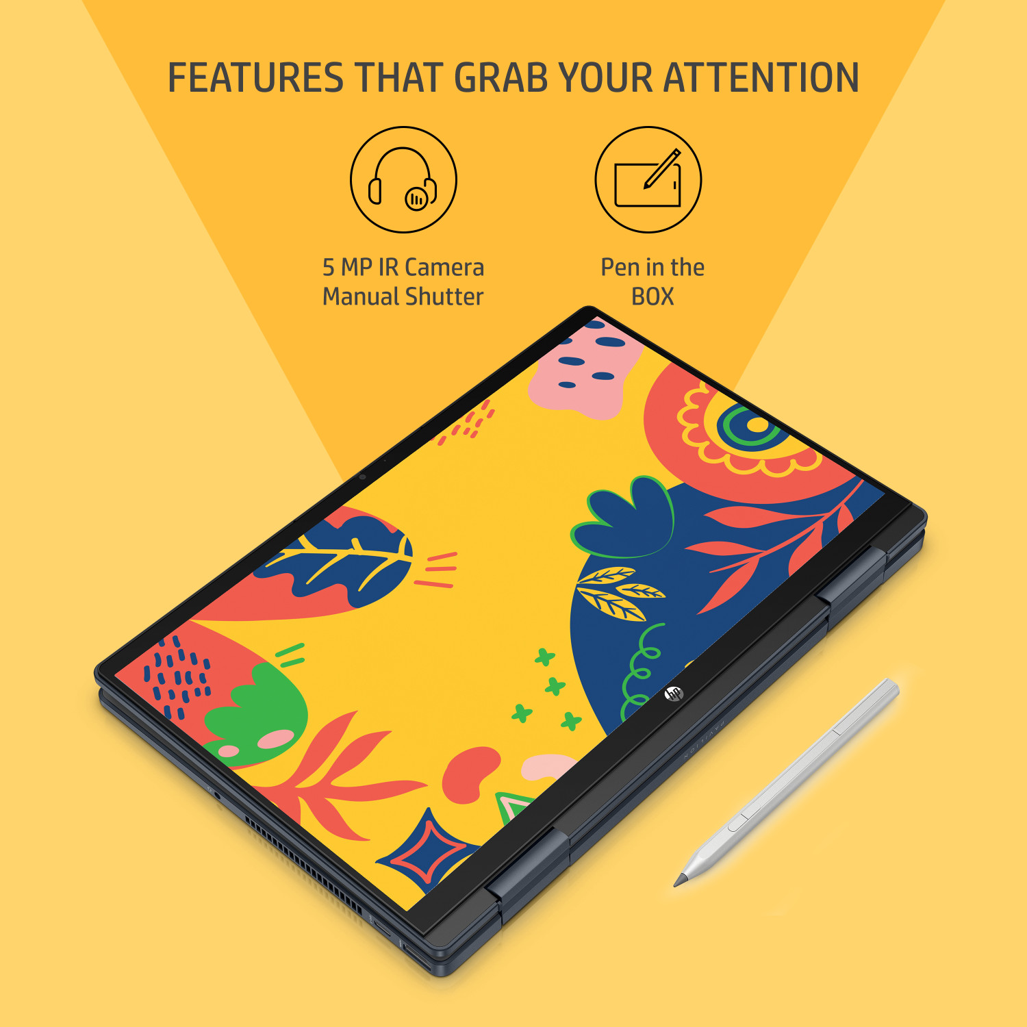 Image of HP Pavilion x360 Intel Core i7 12th Gen 1255U - (16 GB /512 GB SSD /Windows 11 Home) 14-ek0092TU Thin and Light Laptop