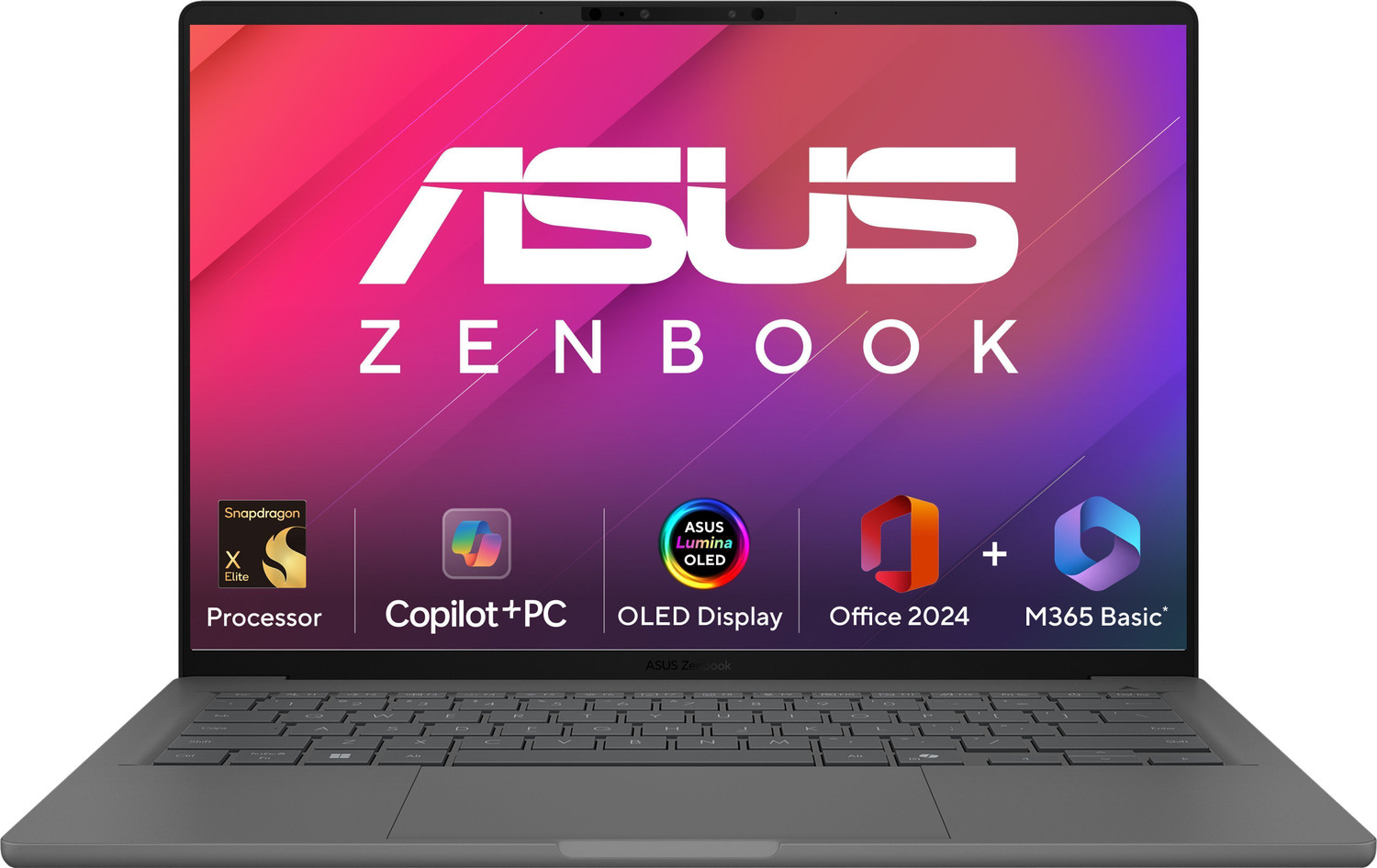 ASUS Zenbook A14 OLED (2025), Copilot + PC with Office 2024 + M365 Bas