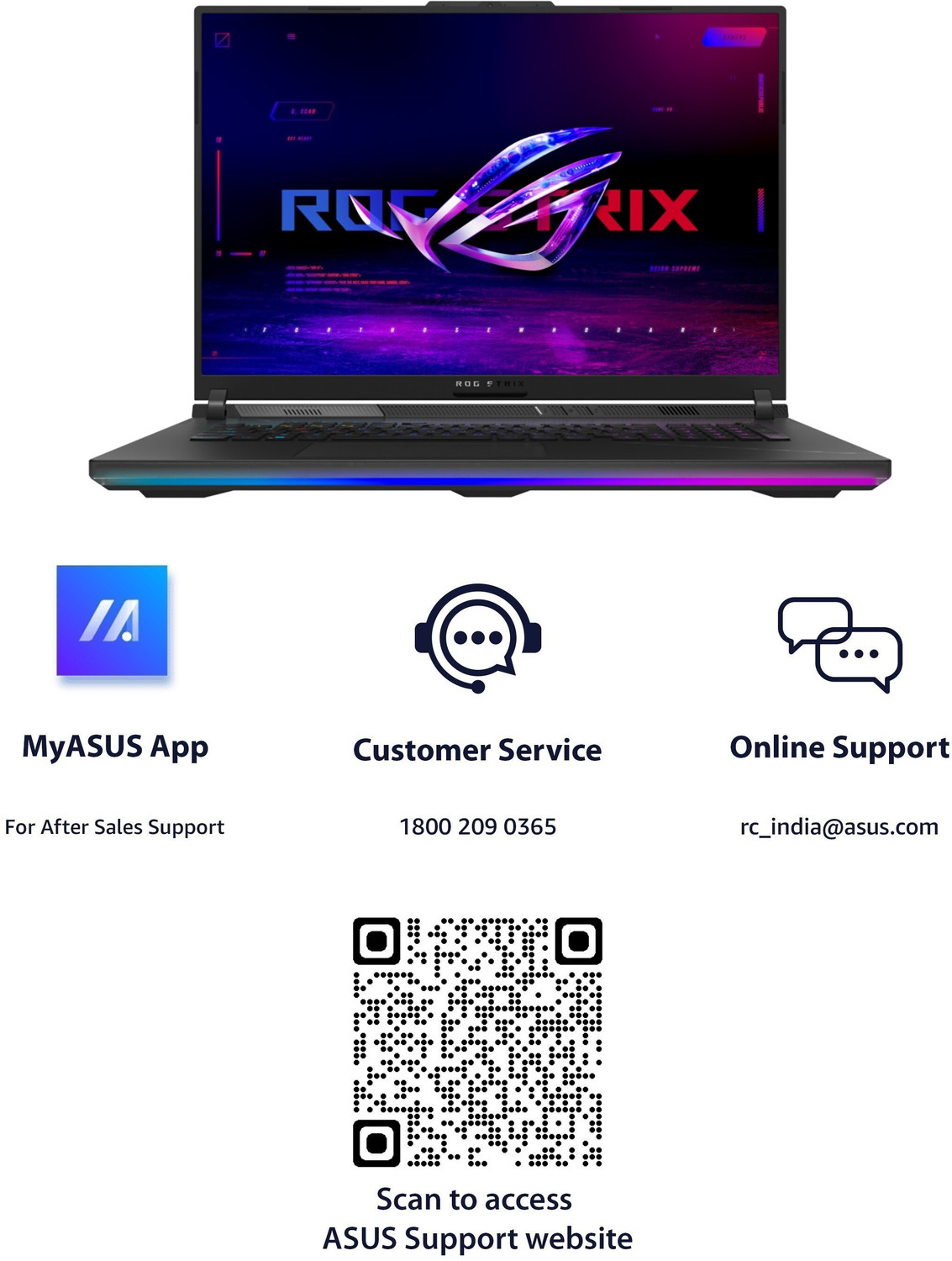 Image of ASUS ROG Strix SCAR 18 with 90WHr Battery Intel HX-Series Intel Core i9 13th Gen 13980HX - (32 GB /1 TB SSD /Windows 11 Home /12 GB Graphics /NVIDIA GeForce RTX 4080 /165 Hz /175 TGP) G834JZ-N5041WS Gaming Laptop