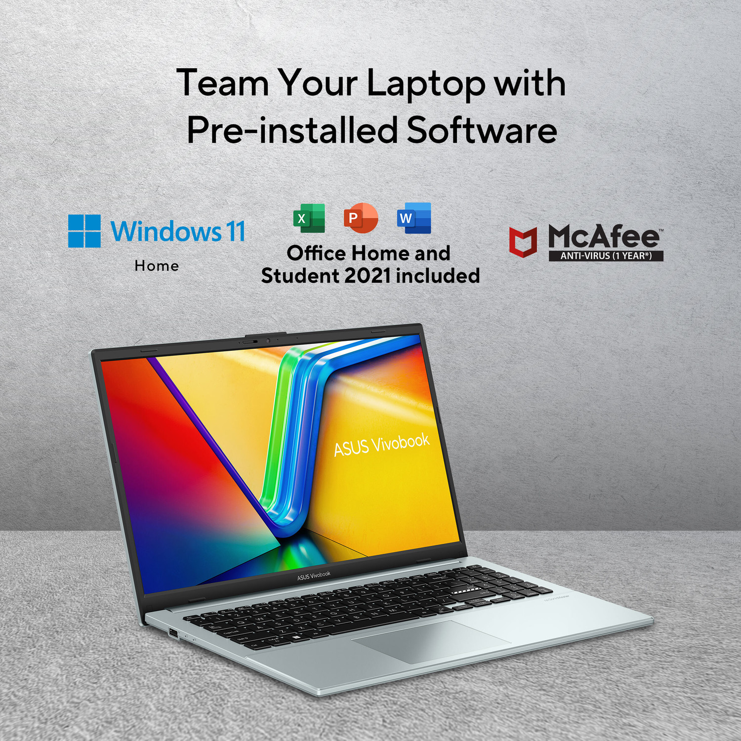 Image of ASUS Vivobook Go 15 AMD Ryzen 3 Quad Core 7320U - (8 GB /512 GB SSD /Windows 11 Home) E1504FA-NJ323WS Thin and Light Laptop