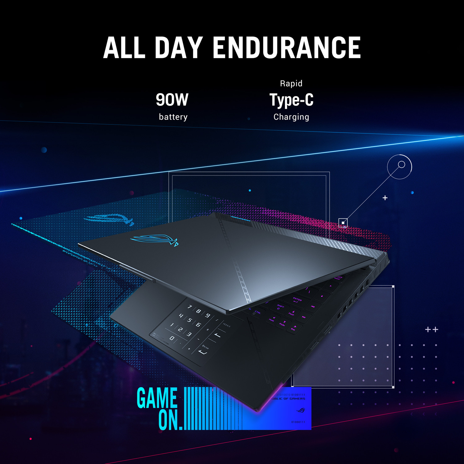 Image of ASUS ROG Strix SCAR 16 with 90WHr Battery Intel HX-Series Intel Core i9 13th Gen 13980HX - (32 GB /1 TB SSD /Windows 11 Home /16 GB Graphics /NVIDIA GeForce RTX 4090 /240 HZ /175 TGP) G634JY-NM054WS Gaming Laptop