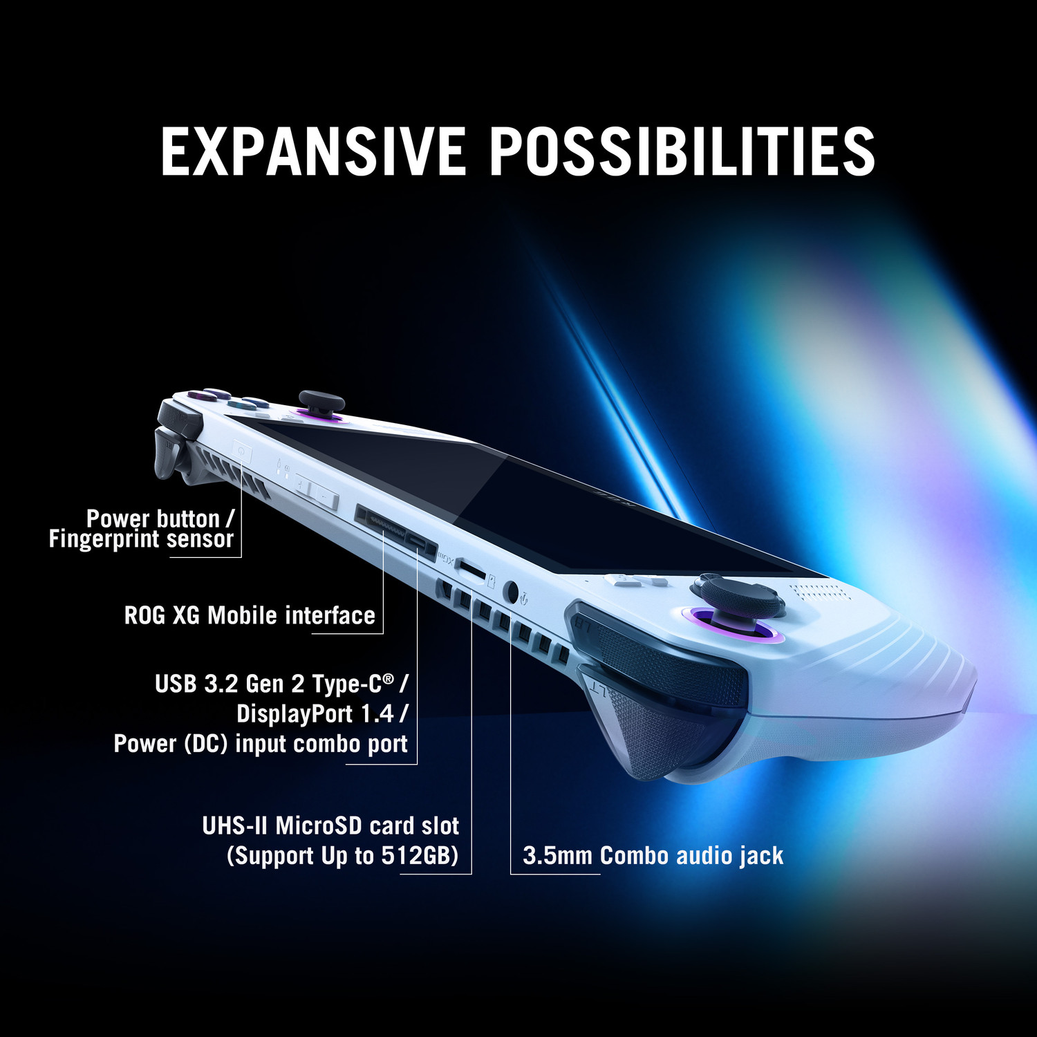 Image of ASUS ROG Ally AMD Ryzen Z1 Octa Core Extreme - (16 GB /512 GB SSD /Windows 11 Home) RC71L-NH001W Handheld Gaming PC