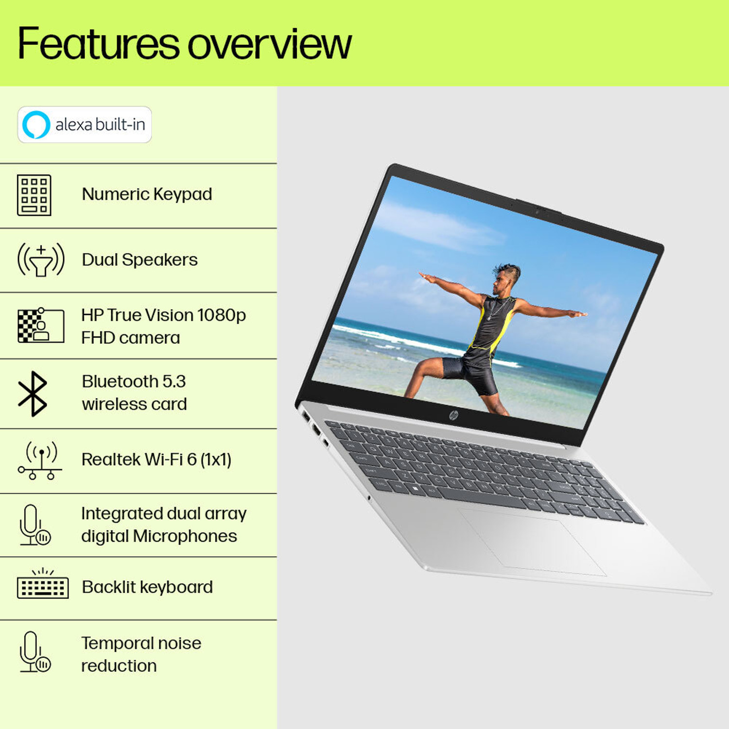Image of HP 15s Intel Core i5 13th Gen 1335U - (8 GB /512 GB SSD /Windows 11 Home) 15-fd0022TU Thin and Light Laptop