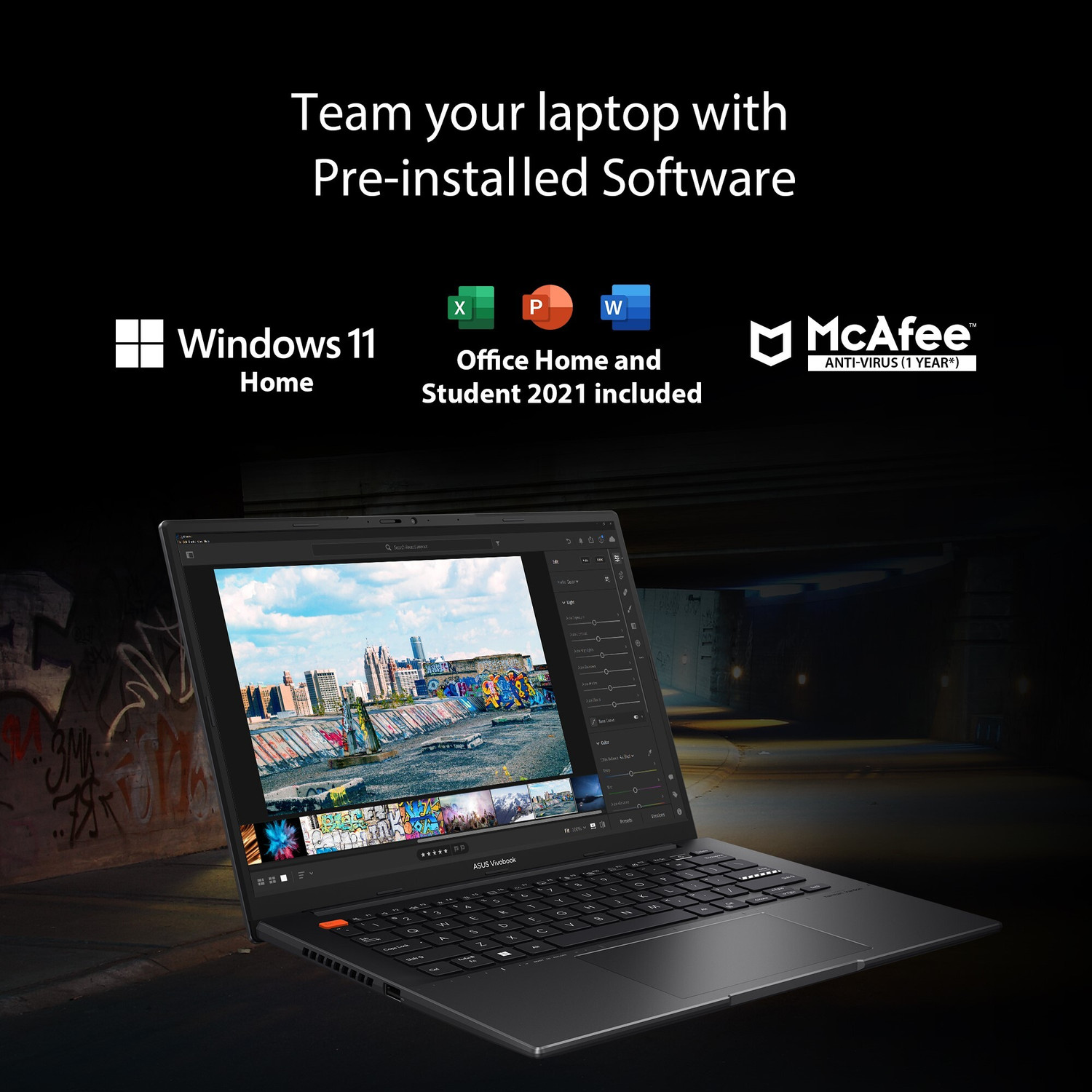 Image of ASUS Vivobook S 14 Intel EVO H-Series, with Backlit Keyboard, Intel Core i5 12th Gen 12500H - (16 GB /512 GB SSD /Windows 11 Home) S3402ZA-LY542WS Thin and Light Laptop