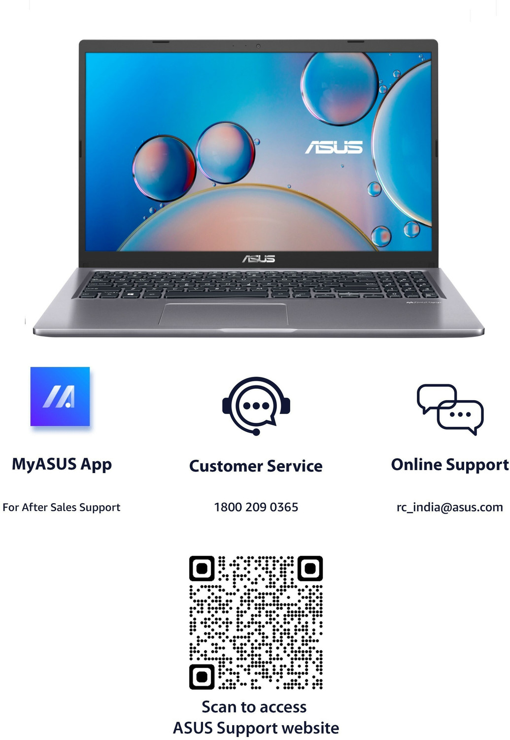 Image of ASUS VivoBook 15 Intel Core i5 10th Gen 1035G1 - (8 GB /1 TB HDD /Windows 10 Home) X515JA-EJ501T Thin and Light Laptop