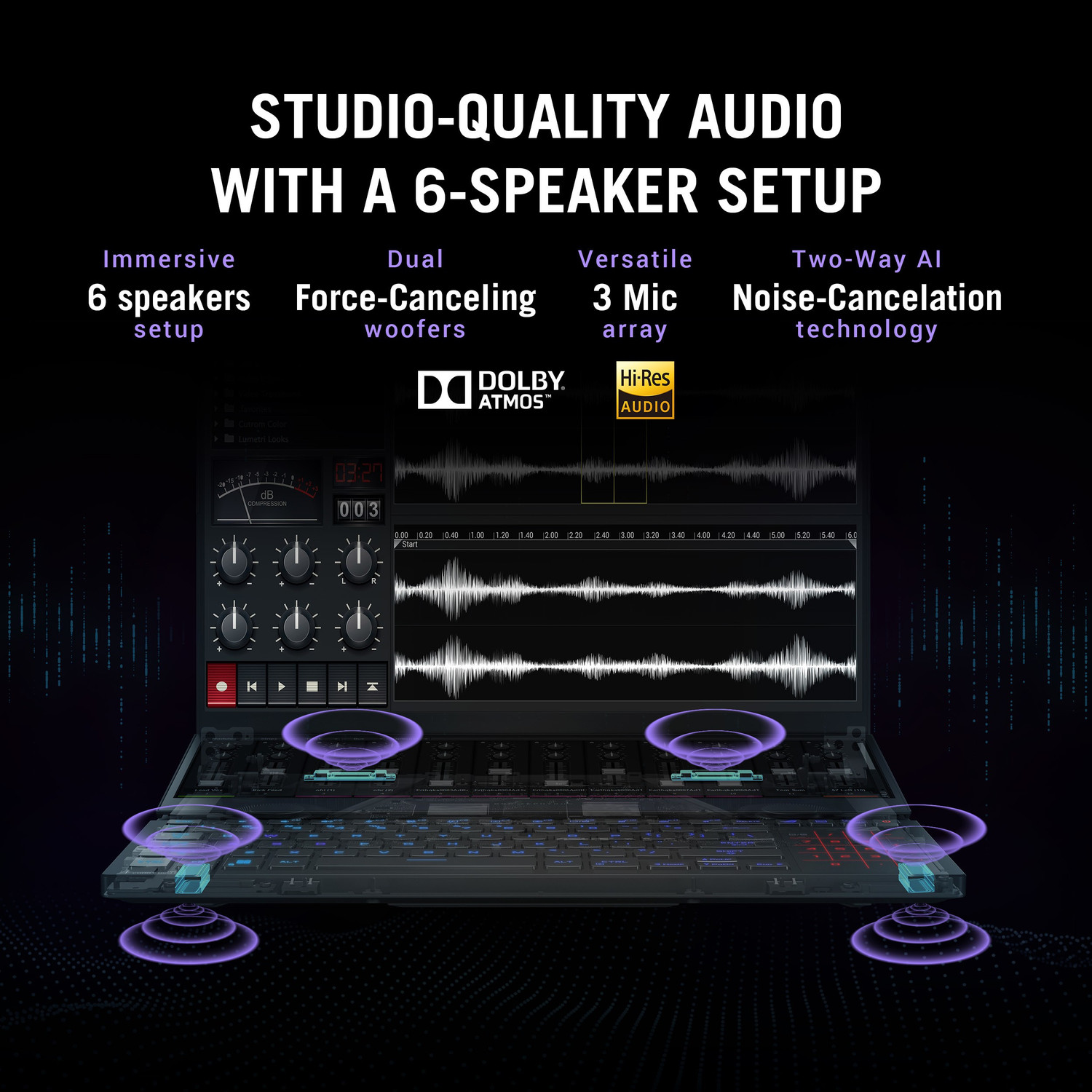 Image of ASUS ROG Zephyrus Duo 16 Dual Screen Laptop with 90Whr Battery AMD Ryzen 7 Octa Core 6800H - (32 GB /2 TB SSD /Windows 11 Home /6 GB Graphics /NVIDIA GeForce RTX 3060) GX650RM-LS019WS Gaming Laptop