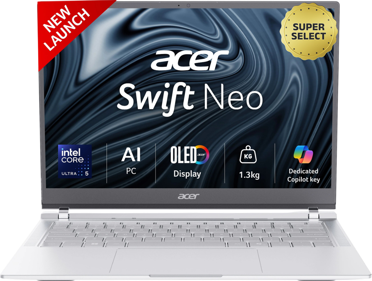 Acer Swift Neo OLED AI Laptop - Core Ultra 5, 16GB, 512GB