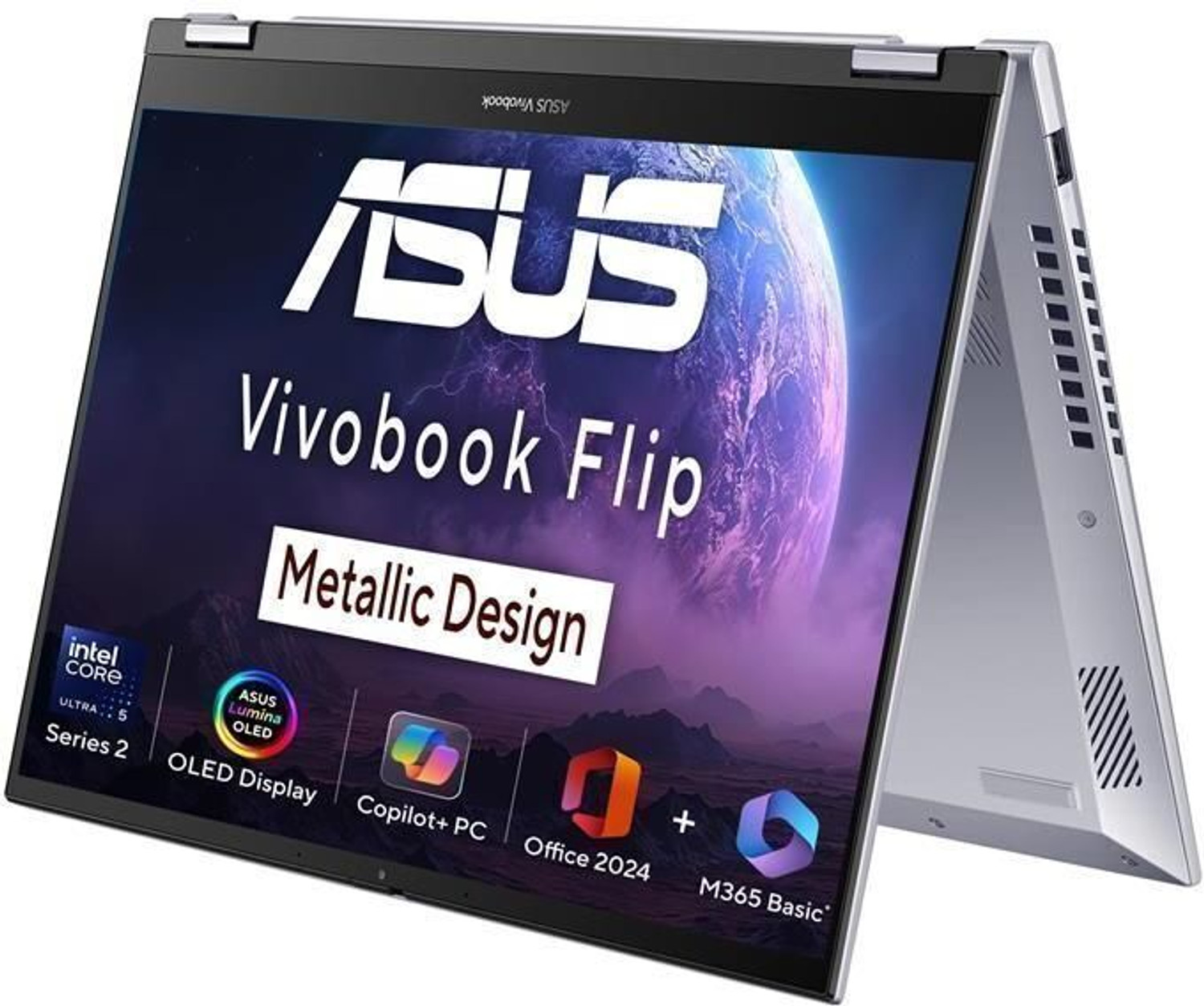 Image of ASUS Vivobook S14 AMD Ryzen 7 350 - (16 GB /1 TB SSD /Windows 11 Home) M3407KA-SF048WS Business Laptop (14 inch, Cool Silver, 1.59 kg, With MS Office)