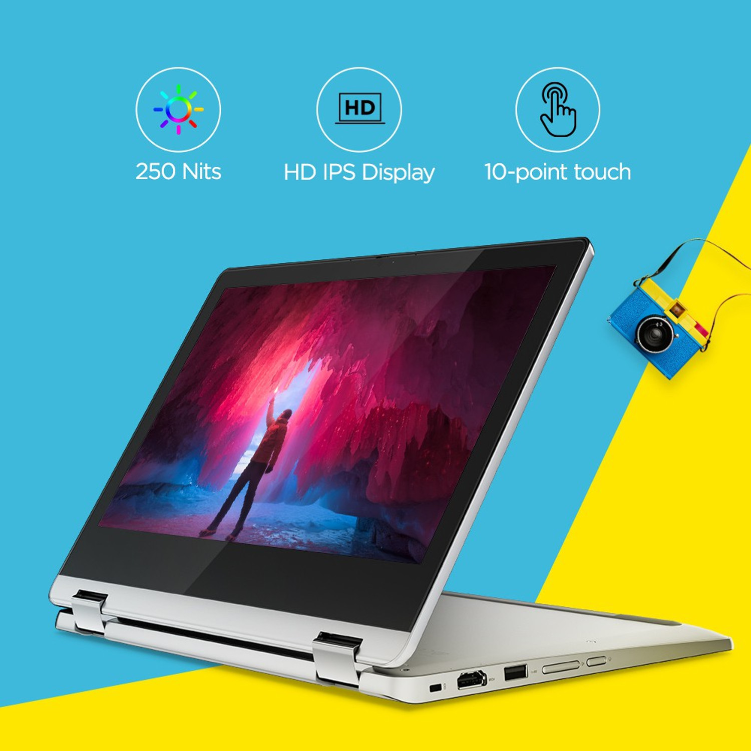 Image of Lenovo Chromebook Intel Celeron Dual Core N4500 - (4 GB /128 GB EMMC Storage /Chrome OS) CB 11IJL6 Chromebook