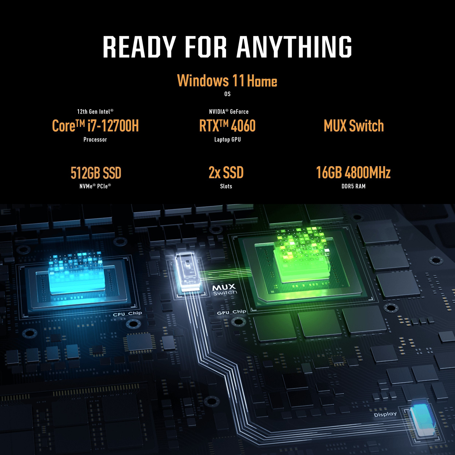 Image of ASUS TUF Gaming F15 with 90WHr Battery Intel H-Series Intel Core i7 12th Gen 12700H - (16 GB /512 GB SSD /Windows 11 Home /8 GB Graphics /NVIDIA GeForce RTX 4060 /144 Hz /140 TGP) FX507ZV-LP094W Gaming Laptop