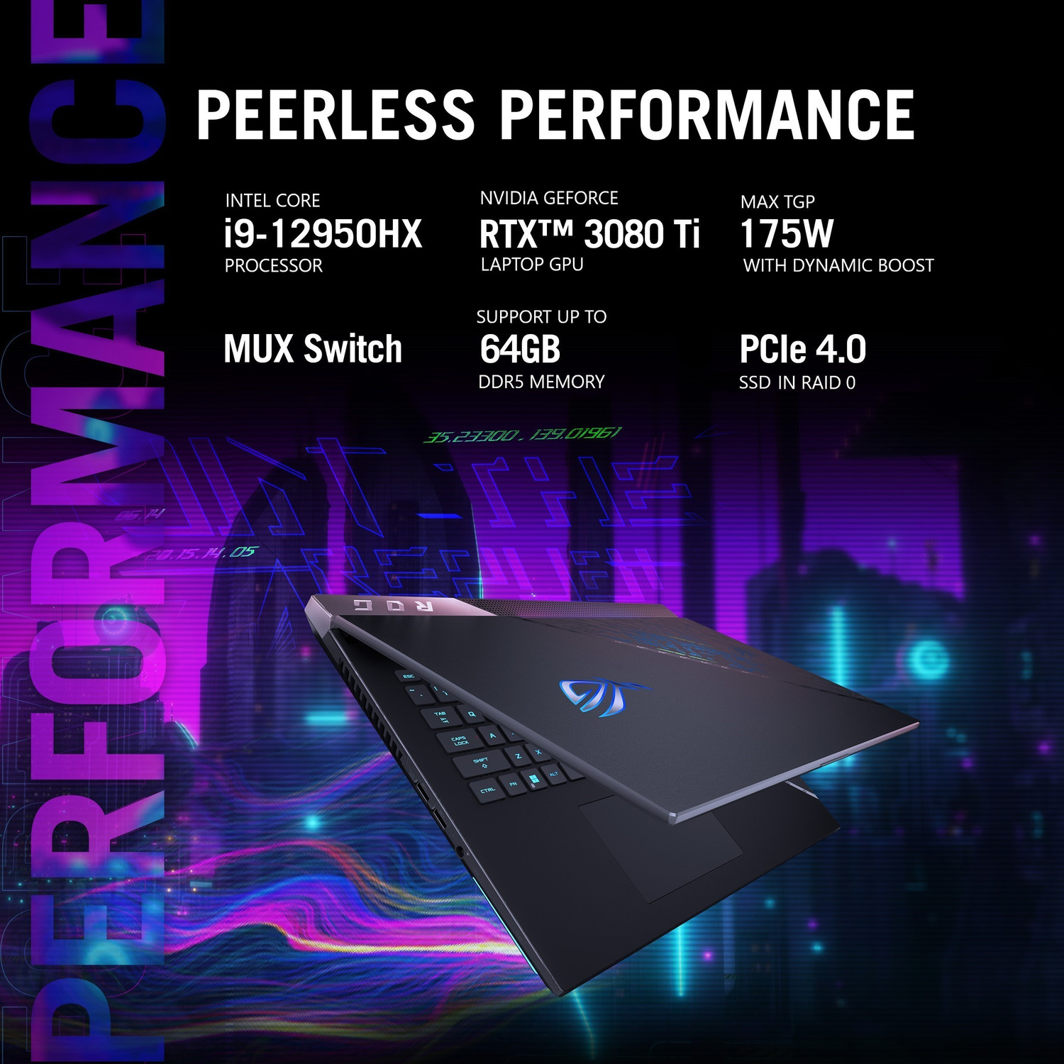 Image of ASUS ROG Strix Scar 17 SE with 90Whr Battery Intel Core i9 12th Gen 12950HX - (32 GB /2 TB SSD /Windows 11 Home /16 GB Graphics /NVIDIA GeForce RTX 3080 Ti /240 Hz) G733CX-LL013WS Gaming Laptop