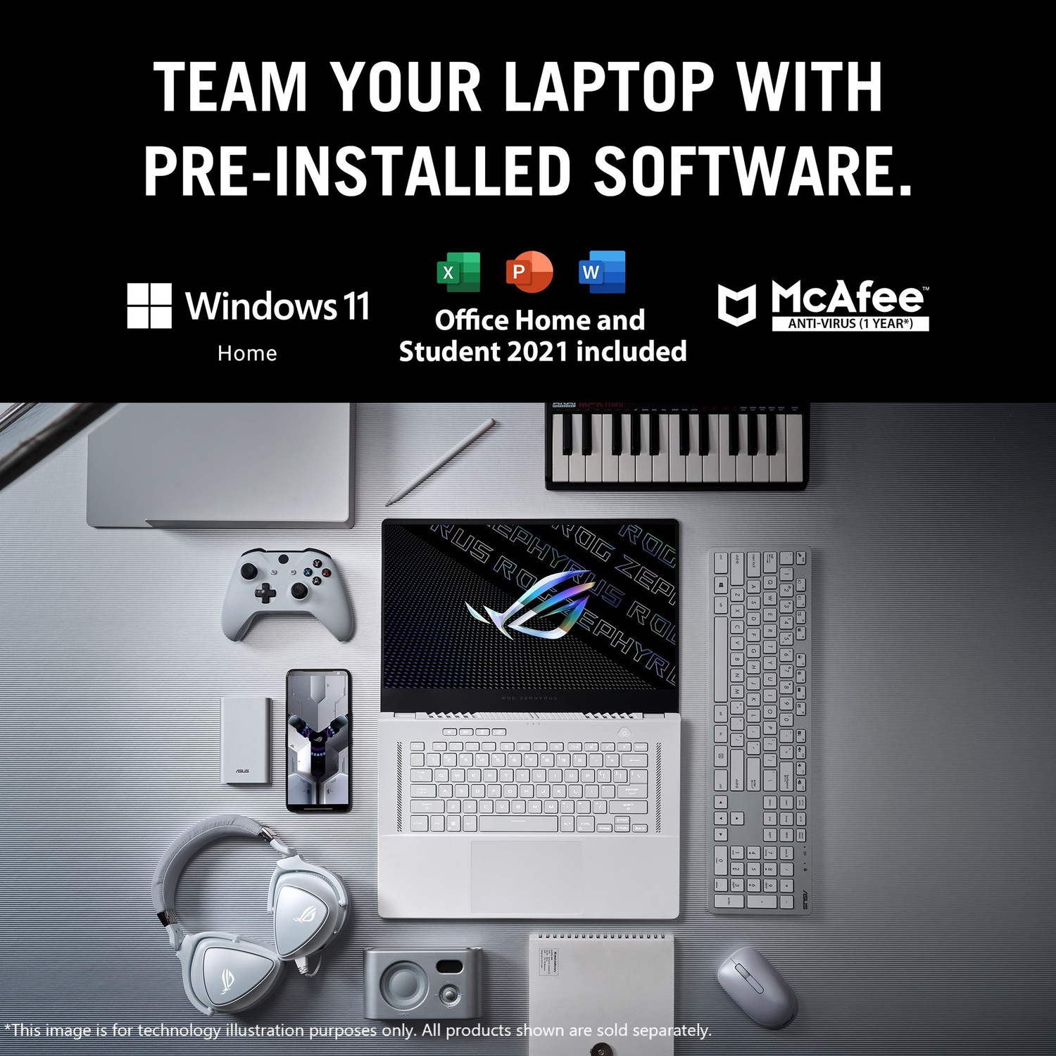 Image of ASUS ROG Zephyrus G15 AMD Ryzen 9 Octa Core 6900HS - (16 GB /1 TB SSD /Windows 11 Home /8 GB Graphics /NVIDIA GeForce RTX 3070 Ti /240 Hz) GA503RW-LN066WS Gaming Laptop