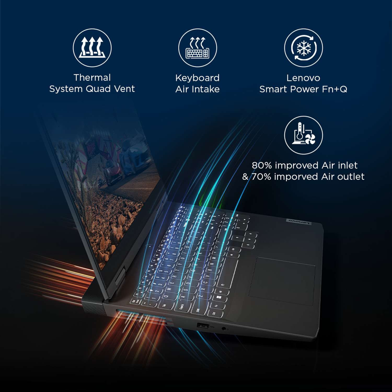 Image of Lenovo IdeaPad Gaming 3 Intel Core i5 12th Gen 12450H - (16 GB /512 GB SSD /Windows 11 Home /4 GB Graphics /NVIDIA GeForce RTX 3050 /85 W) 15IAH7 Gaming Laptop