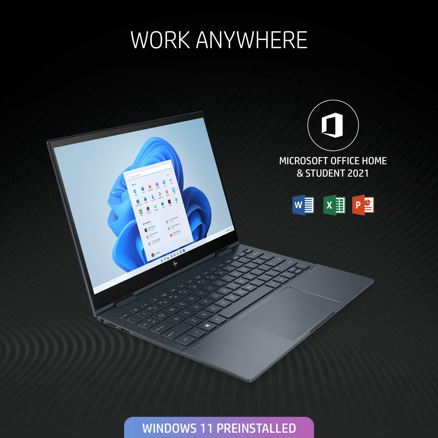 Image of HP Envy x360 Creator OLED Eyesafe Evo Intel Core i7 12th Gen 1250U - (16 GB /1 TB SSD /Windows 11 Home) 13-bf0063TU 2 in 1 Laptop