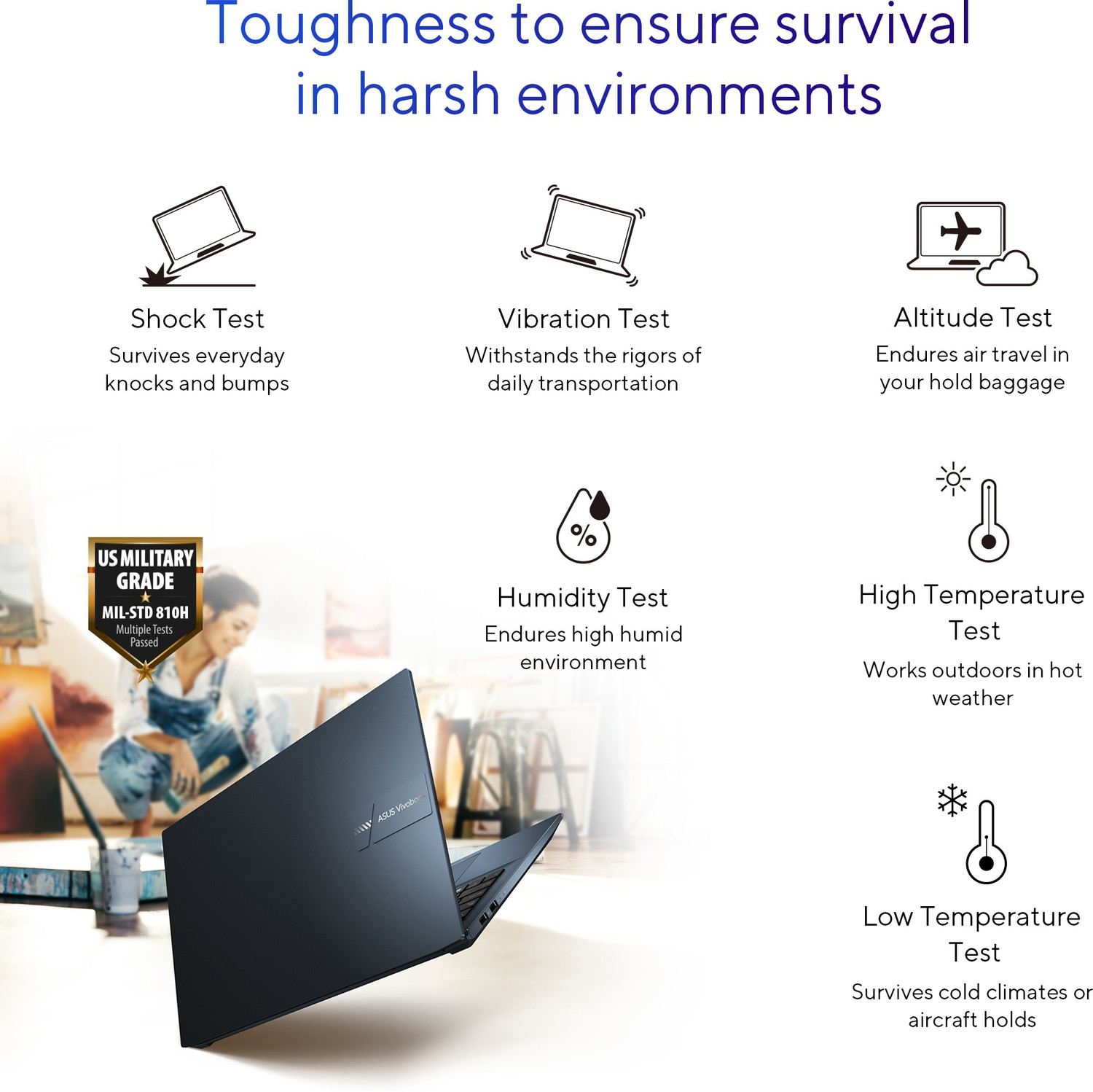 Image of ASUS Vivobook Pro 15 For Creator, AMD Ryzen 5 Hexa Core 5600HS - (16 GB /512 GB SSD /Windows 11 Home /4 GB Graphics /NVIDIA GeForce RTX 3050 /144 Hz /50 TGP) M6500QC-HN541WS Gaming Laptop