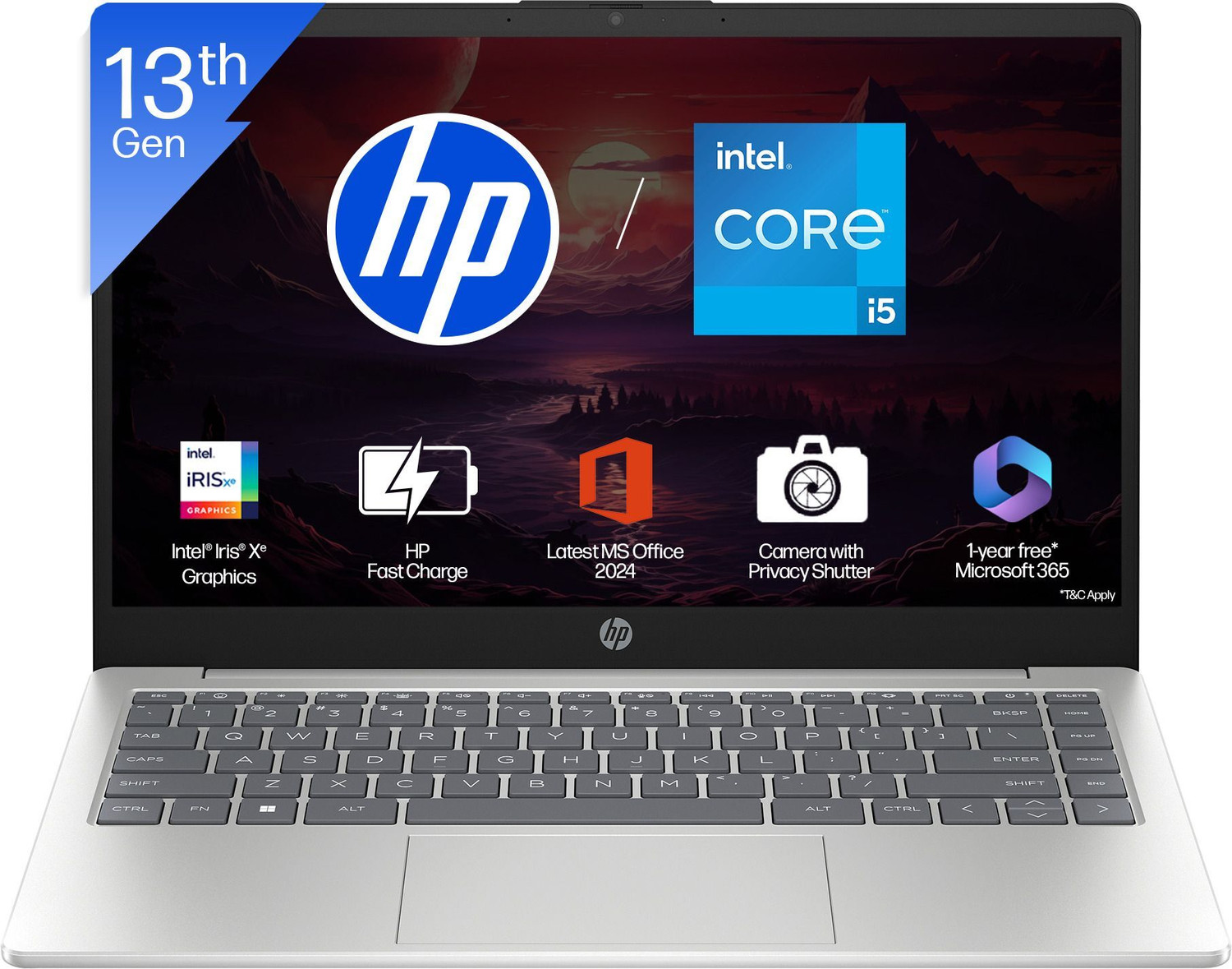 HP 15.6" i5 13th Gen Laptop - 12GB RAM, 512GB SSD, Win11