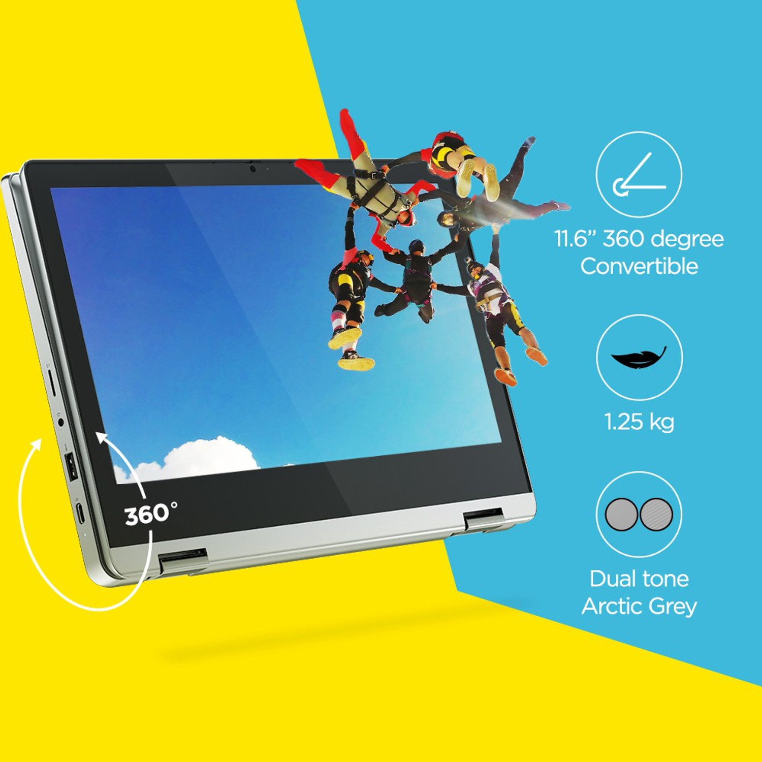 Image of Lenovo Chromebook Intel Celeron Dual Core N4500 - (4 GB /128 GB EMMC Storage /Chrome OS) CB 11IJL6 Chromebook