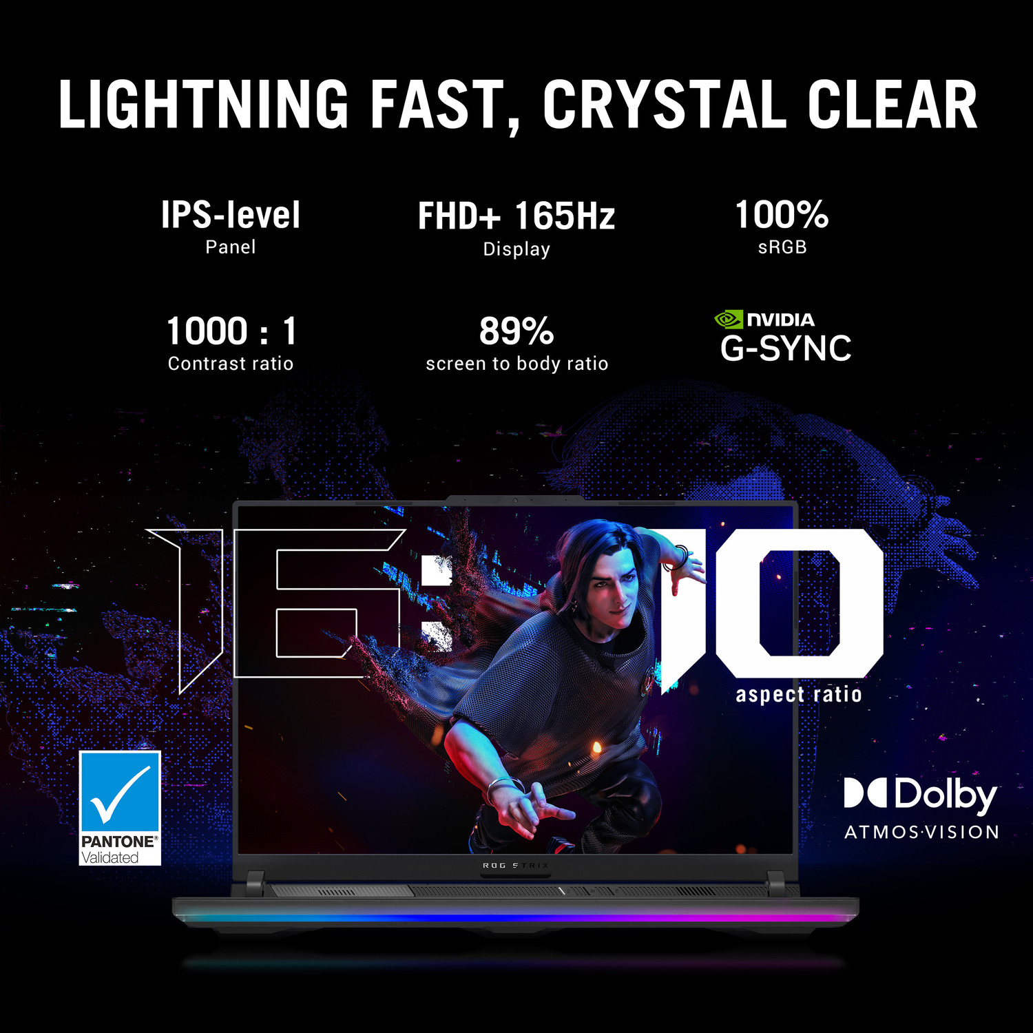 Image of ASUS ROG Strix SCAR 18 with 90WHr Battery Intel HX-Series Intel Core i9 13th Gen 13980HX - (32 GB /1 TB SSD /Windows 11 Home /12 GB Graphics /NVIDIA GeForce RTX 4080 /165 Hz /175 TGP) G834JZ-N5041WS Gaming Laptop