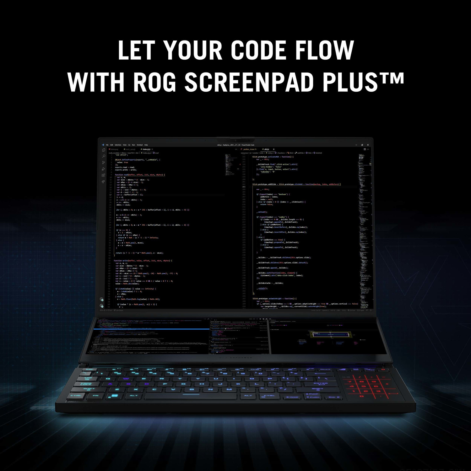 Image of ASUS ROG Zephyrus Duo 16 Dual Screen Laptop with 90Whr Battery AMD Ryzen 7 Octa Core 6800H - (32 GB /2 TB SSD /Windows 11 Home /6 GB Graphics /NVIDIA GeForce RTX 3060) GX650RM-LS019WS Gaming Laptop