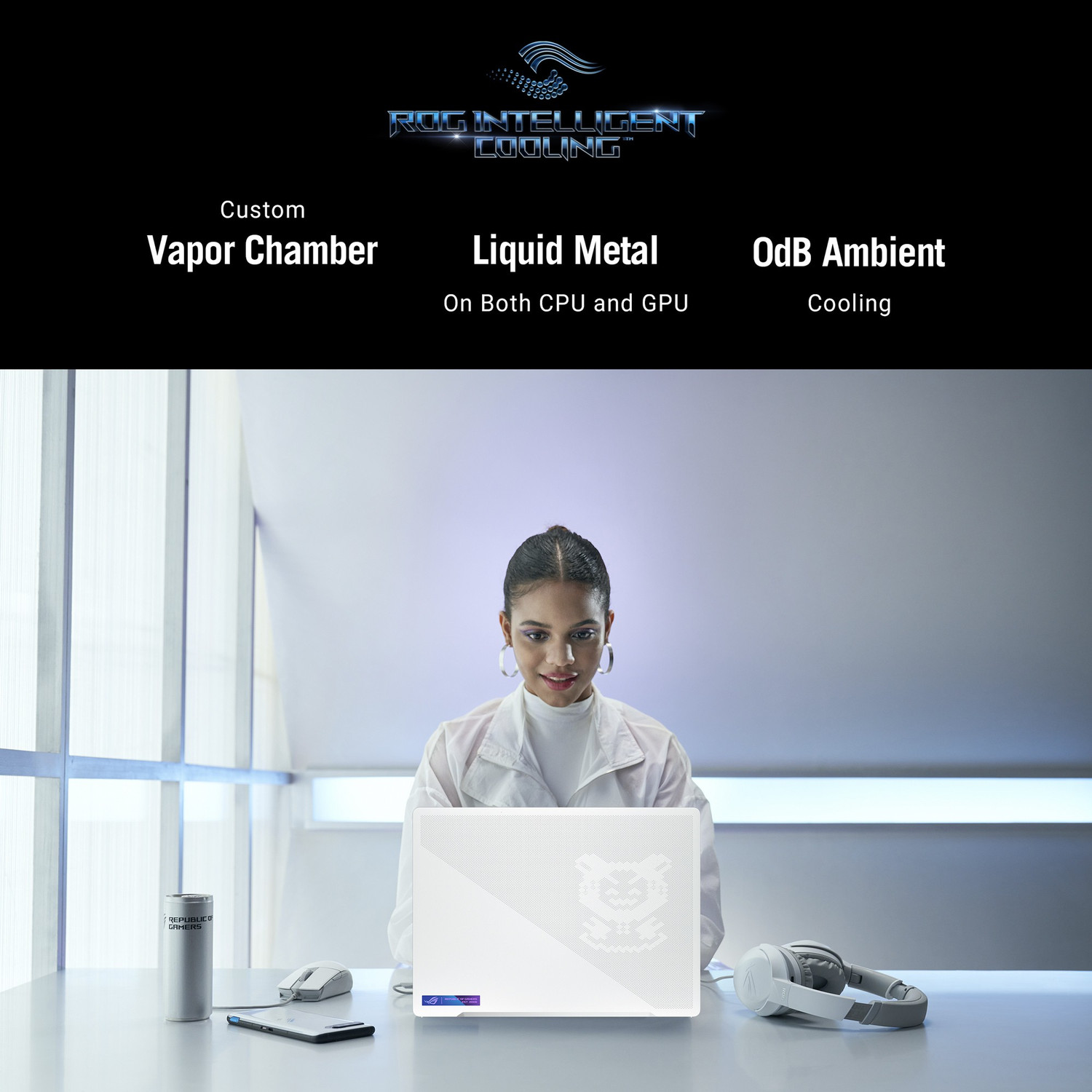 Image of ASUS ROG Zephyrus G14 AMD Ryzen 9 Octa Core AMD R9-6900HS - (32 GB /1 TB SSD /Windows 11 Home /8 GB Graphics /AMD Radeon 6800S /120 Hz) GA402RK-L8147WS Gaming Laptop