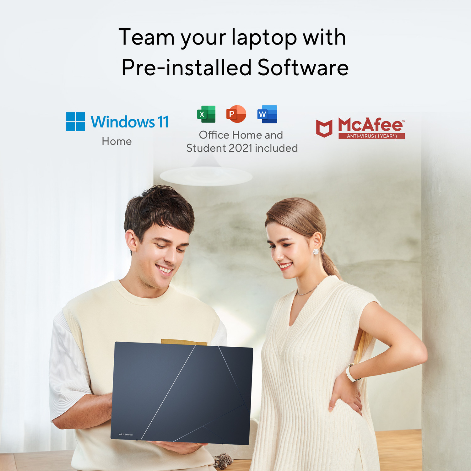 Image of ASUS Zenbook 14 OLED Intel EVO P-Series Intel Core i7 13th Gen 1360P - (16 GB /512 GB SSD /Windows 11 Home) UX3402VA-KM741WS Thin and Light Laptop