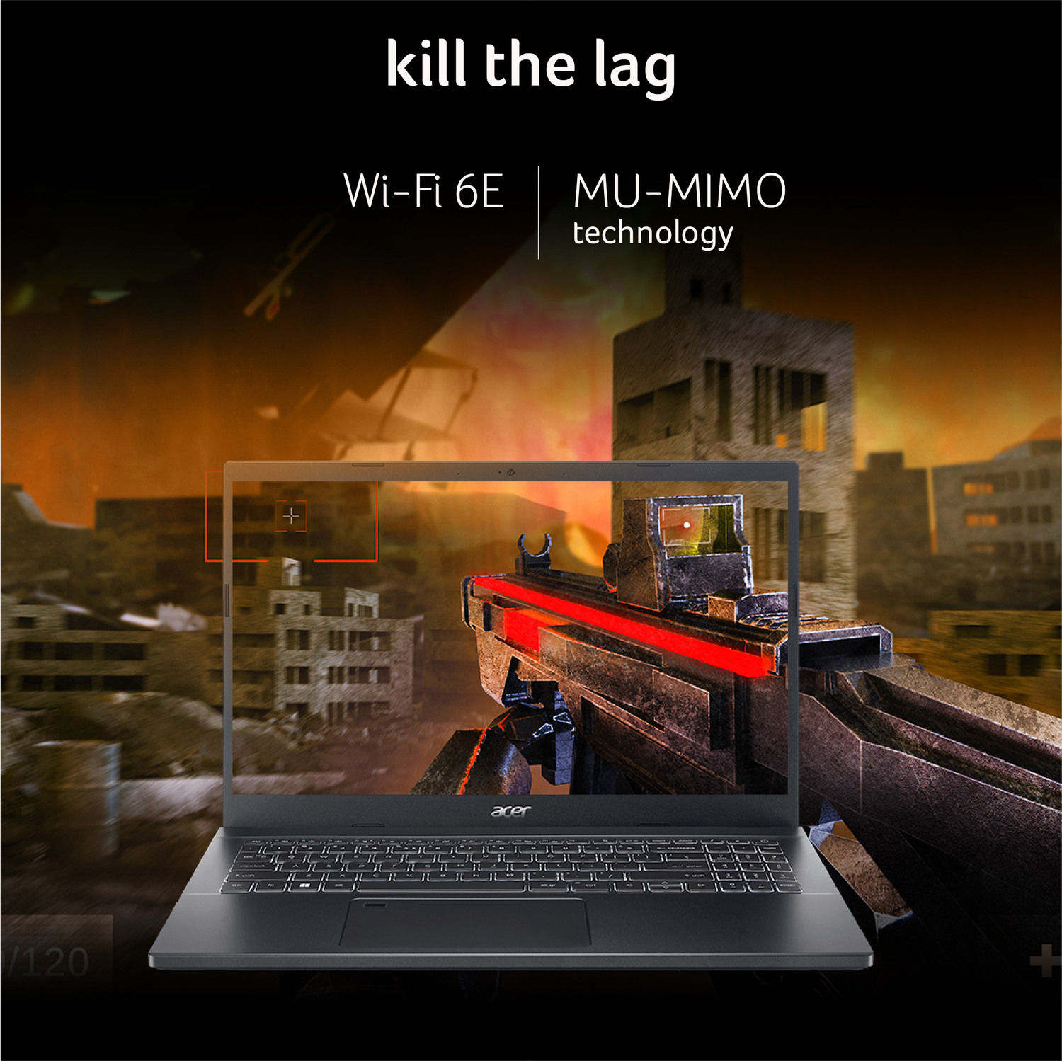 Image of Acer Aspire 7 Intel Core i5 12th Gen 12450H - (8 GB /512 GB SSD /Windows 11 Home /4 GB Graphics /NVIDIA GeForce GTX 1650 /144 Hz) A715-76G-59U9 Gaming Laptop