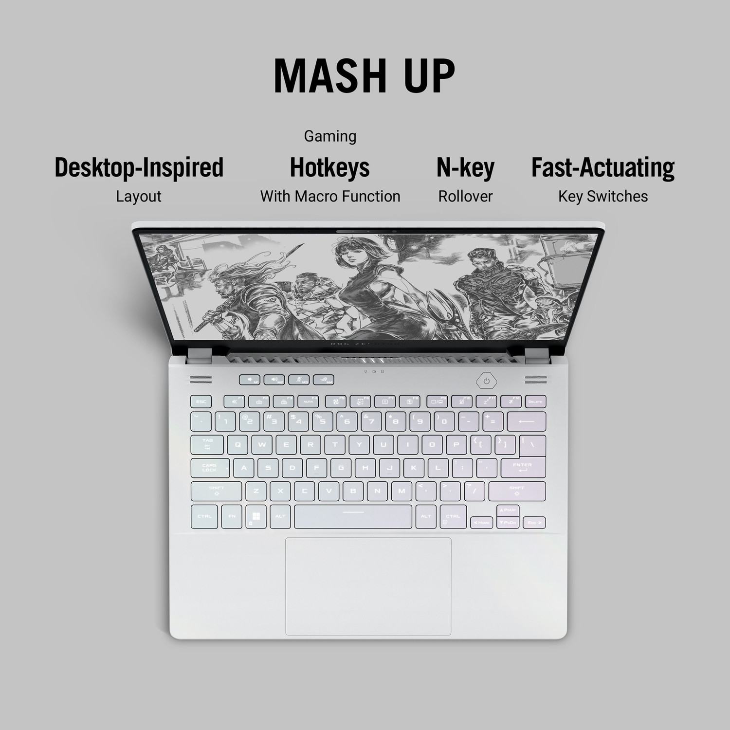 Image of ASUS ROG Zephyrus G14 AMD Ryzen 9 Octa Core AMD R9-6900HS - (32 GB /1 TB SSD /Windows 11 Home /8 GB Graphics /AMD Radeon 6800S /120 Hz) GA402RK-L8147WS Gaming Laptop