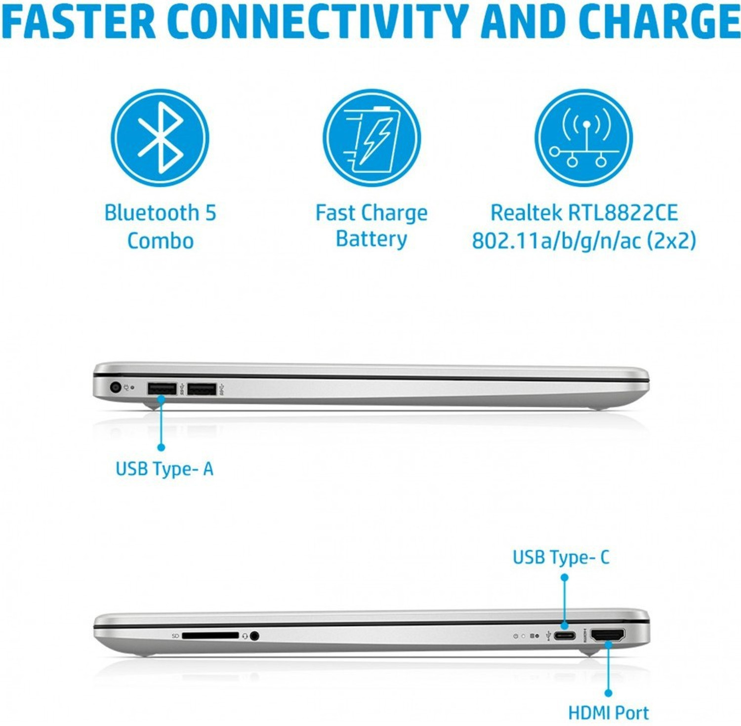 Image of HP Laptop with Backlit Keyboard Intel Core i3 11th Gen - (8 GB /512 GB SSD /Windows 11 Home) 15s-fr2512tu Laptop