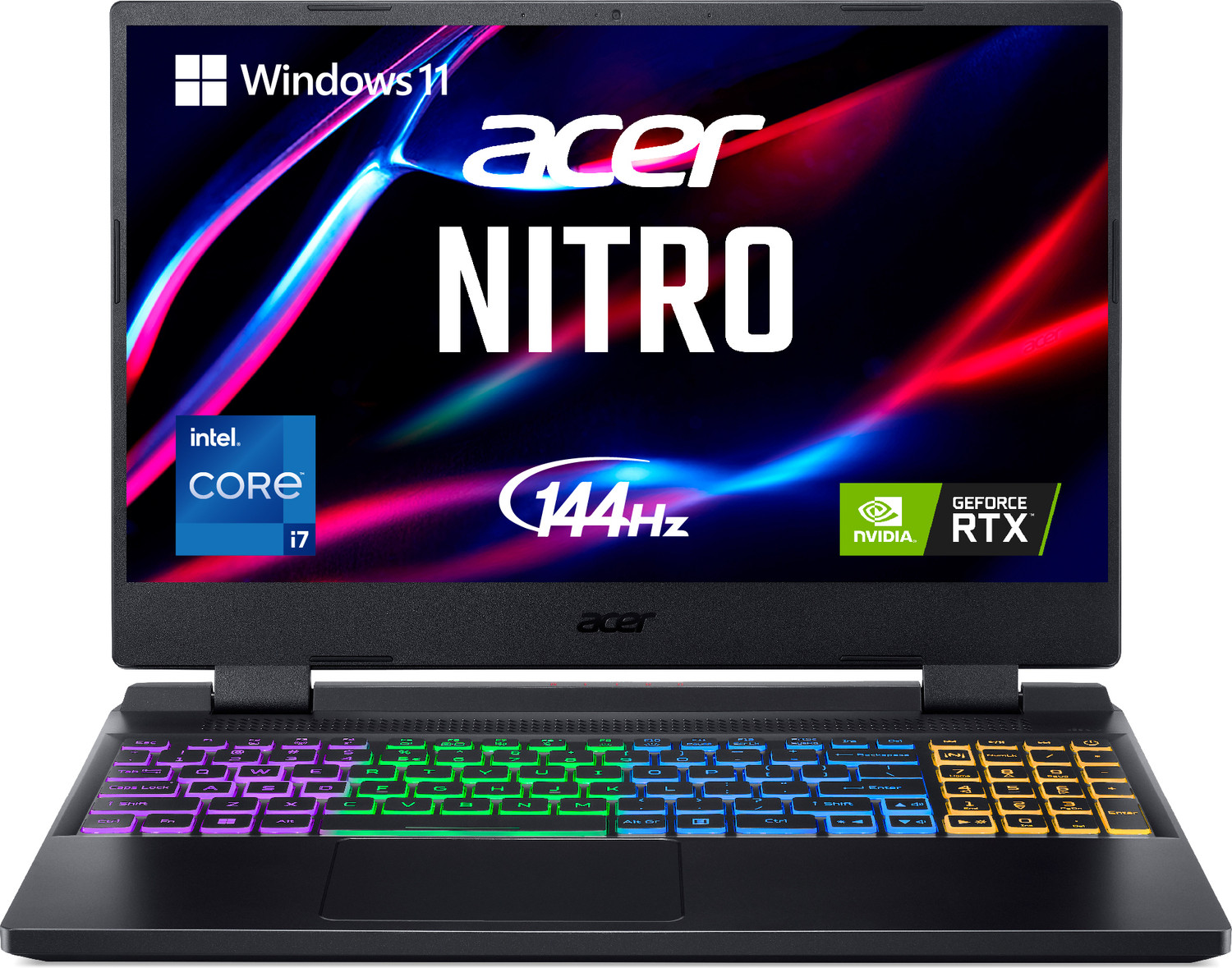 Image of Acer Nitro 5 Intel Core i7 12th Gen 12650H - (16 GB /512 GB SSD /Windows 11 Home /6 GB Graphics /NVIDIA GeForce RTX 4050 /144 Hz) AN515-58-74GG Gaming Laptop