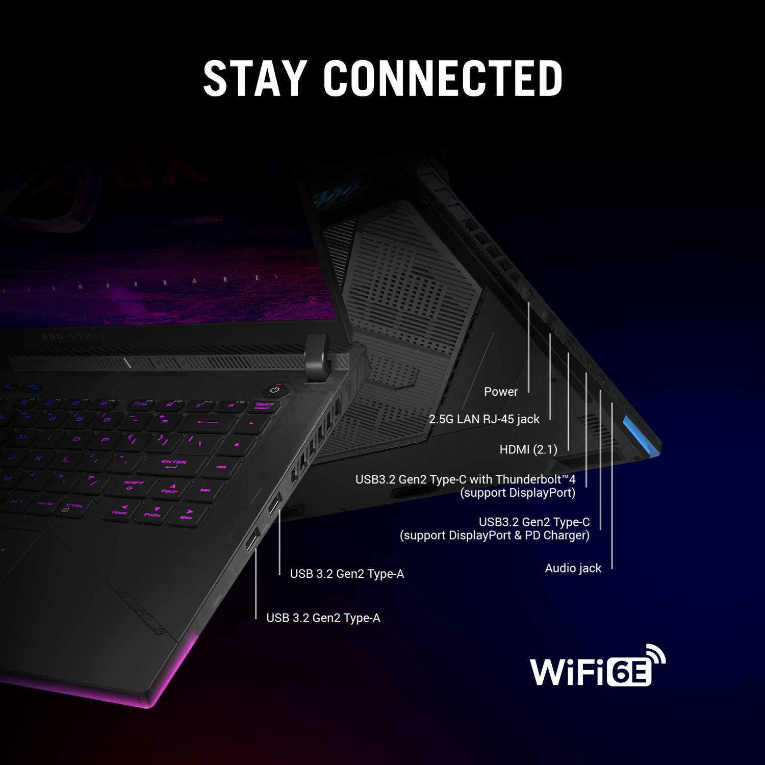 Image of ASUS ROG Strix SCAR 16 with 90WHr Battery Intel HX-Series Intel Core i9 13th Gen 13980HX - (32 GB /1 TB SSD /Windows 11 Home /16 GB Graphics /NVIDIA GeForce RTX 4090 /240 HZ /175 TGP) G634JY-NM054WS Gaming Laptop