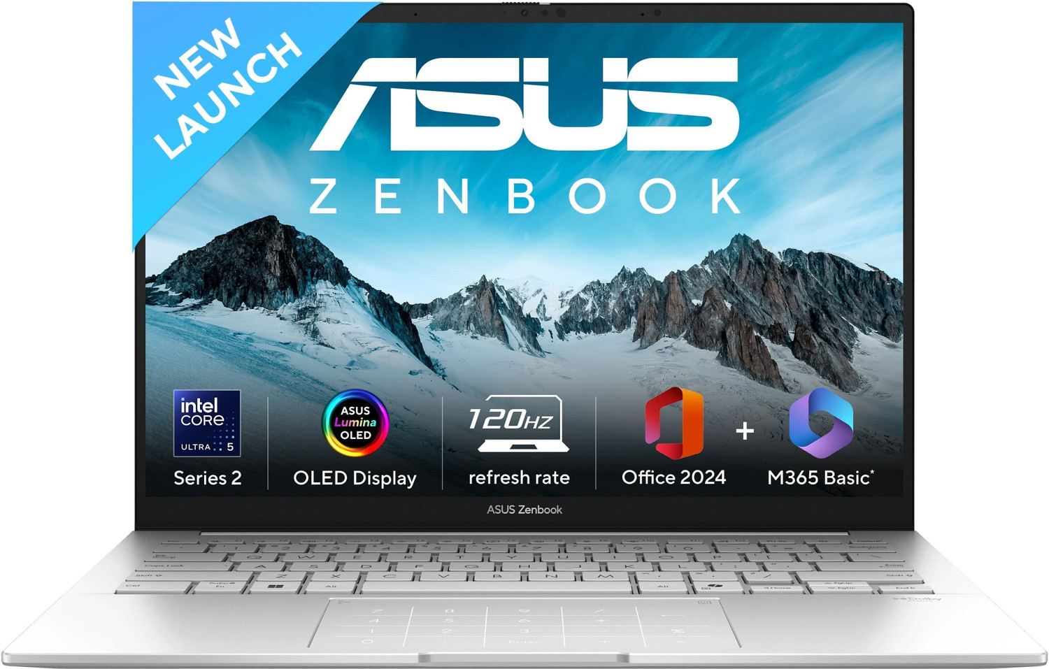 ASUS Zenbook 14 OLED (2025) with Office 2024 + M365 Basic*, AI PC Intel Core Ultra 5 225H - (16 GB/1 TB SSD/Windows 11 Home) UX3405CA-PZ345WS Thin and...