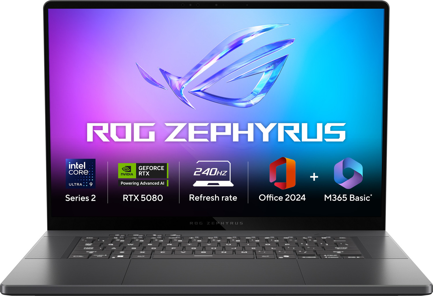 ASUS ROG Zephyrus G16 (2025) with Office 2024 + M365 Basic* Intel Core Ultra 9 285H - (32 GB/2 TB SSD/Windows 11 Home/16 GB Graphics/NVIDIA GeForce RT...