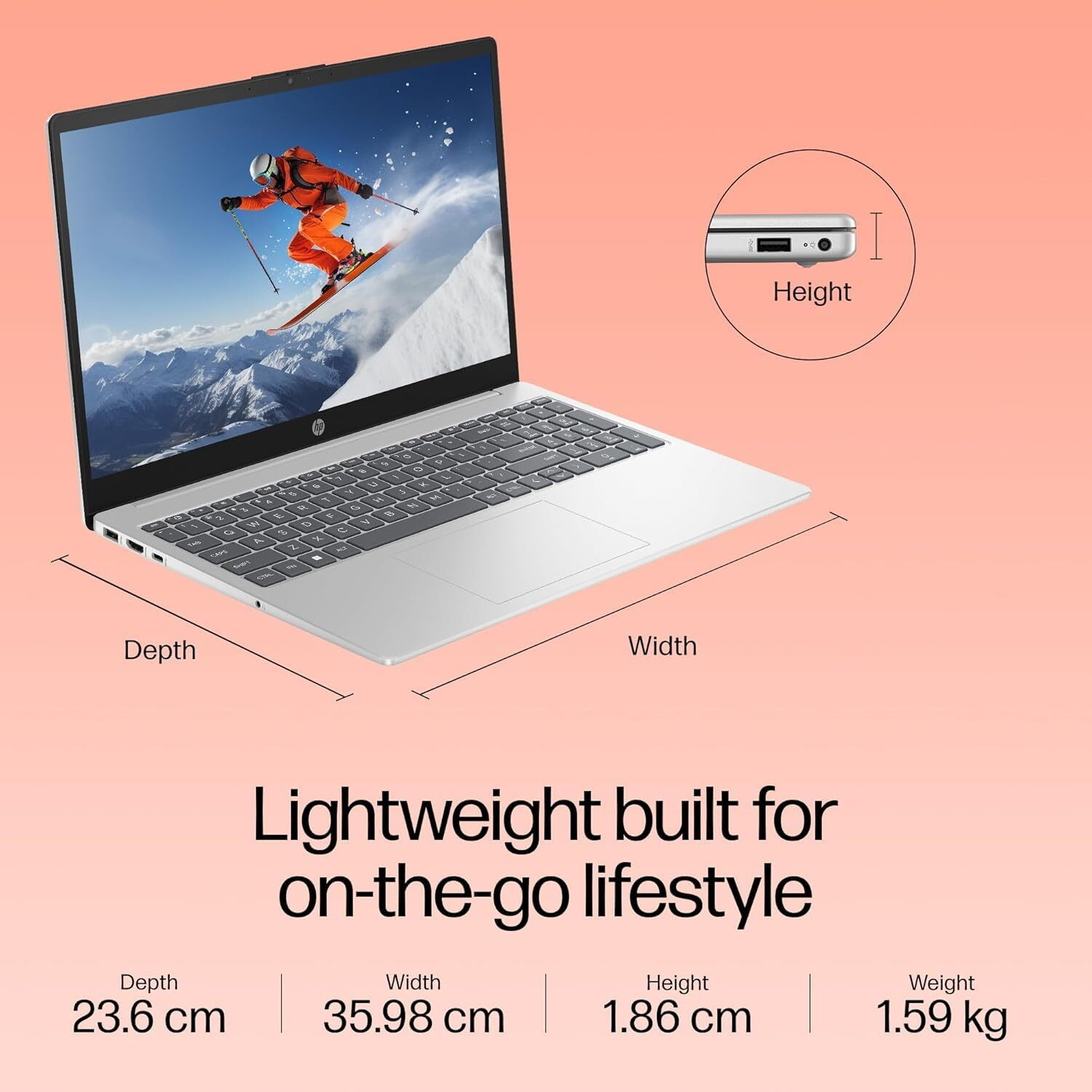 Image of HP 250 G10 Backlit (2025) Professional Intel Core i5 13th Gen 1334U - (8 GB /512 GB SSD /Windows 11 Pro) 250 G10 Thin and Light Laptop (15.6 Inch, Turbo Silver, 1.5 kg, With MS Office)