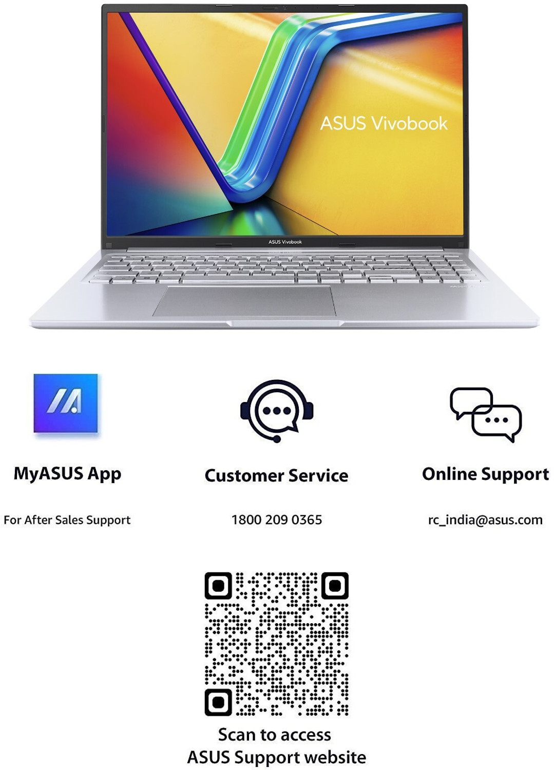Image of ASUS Vivobook 16 Intel Core i3 13th Gen 1315U - (8 GB /512 GB SSD /Windows 11 Home) X1605VAB-MB322WS Thin and Light Laptop