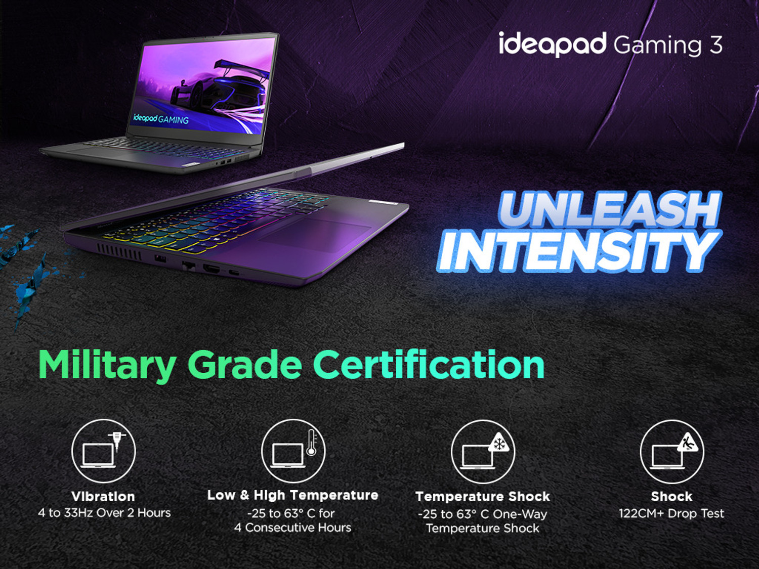 Image of Lenovo IdeaPad Gaming 3 Intel Core i5 12th Gen 12450H - (16 GB /512 GB SSD /Windows 11 Home /4 GB Graphics /NVIDIA GeForce RTX 3050 /85 W) 15IAH7 Gaming Laptop