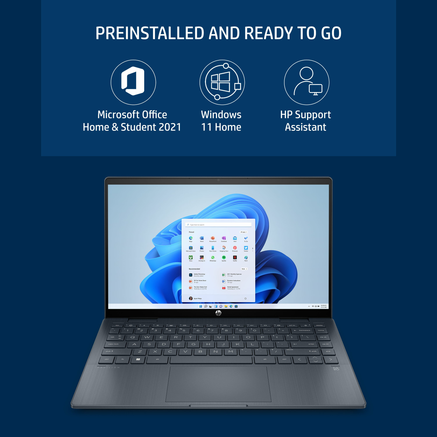 Image of HP Pavilion x360 Intel Core i7 12th Gen 1255U - (16 GB /512 GB SSD /Windows 11 Home) 14-ek0092TU Thin and Light Laptop