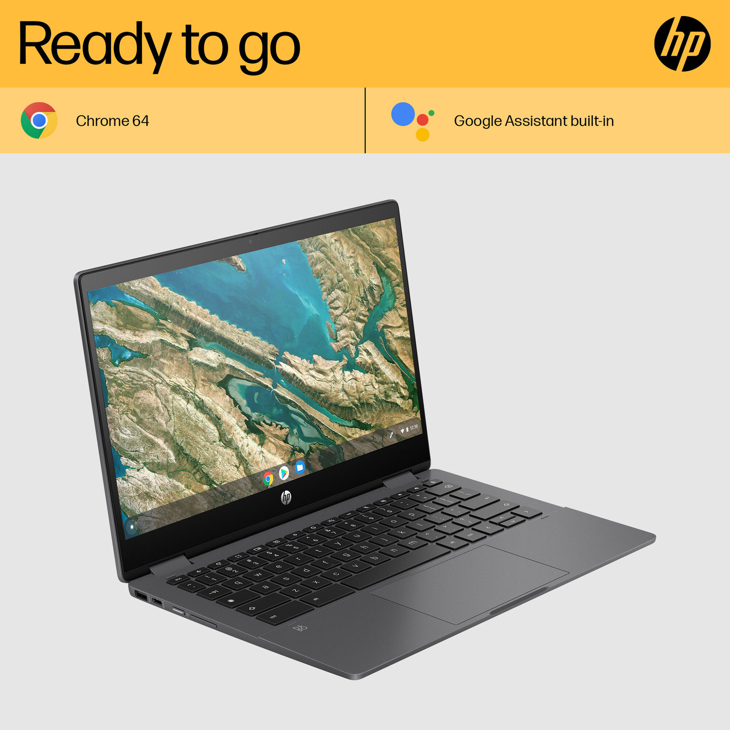 Image of HP Chromebook MediaTek Kompanio 1200 - (8 GB /256 GB SSD /Chrome OS) 13b-ca0006MU Chromebook
