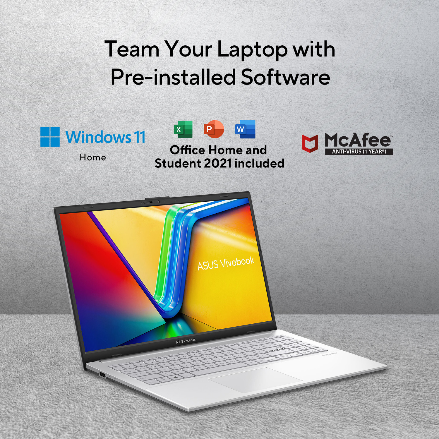 Image of ASUS Vivobook Go 15 AMD Ryzen 3 Quad Core 7320U - (8 GB /512 GB SSD /Windows 11 Home) E1504FA-NJ321WS Thin and Light Laptop