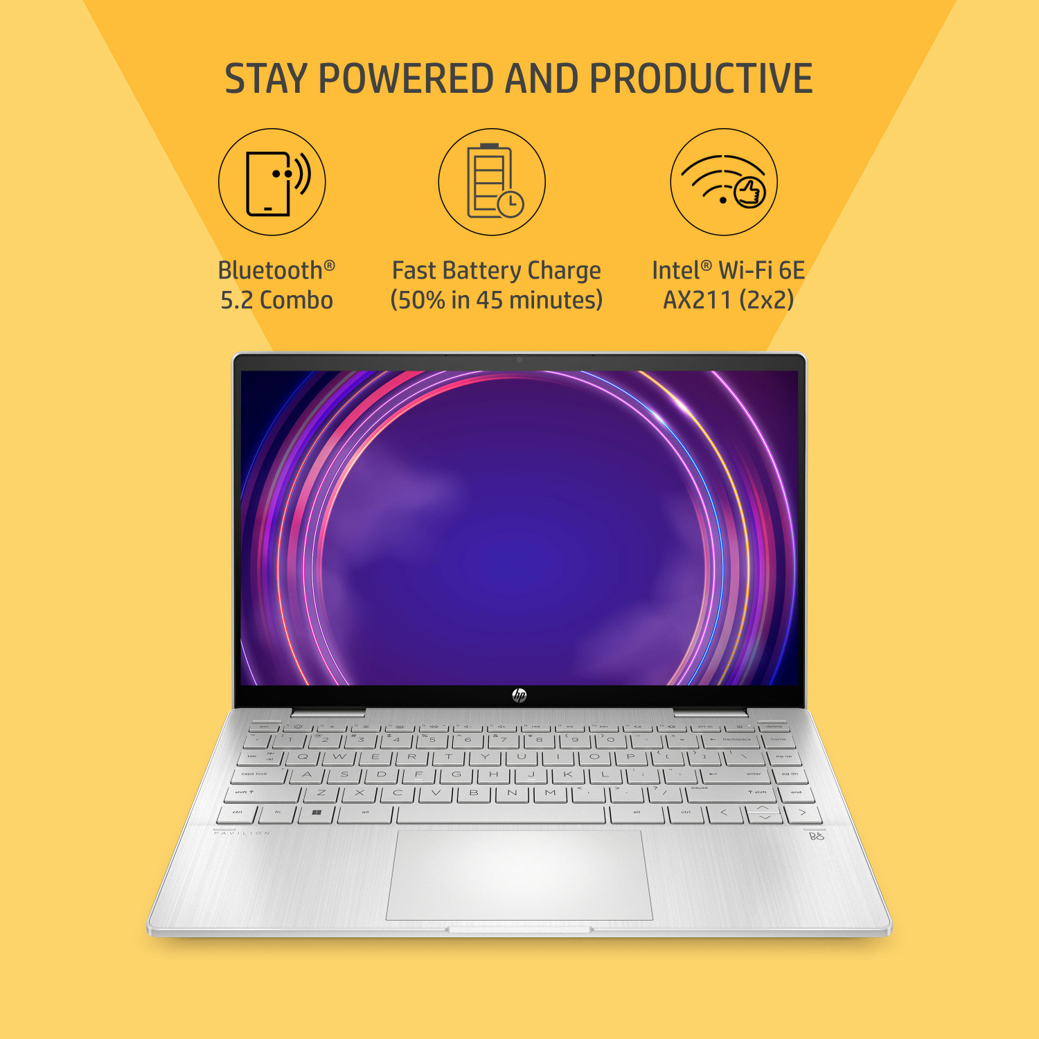 Image of HP Pavilion x360 Intel Core i5 12th Gen 1235U - (16 GB /512 GB SSD /Windows 11 Home) 14-ek0074TU 2 in 1 Laptop