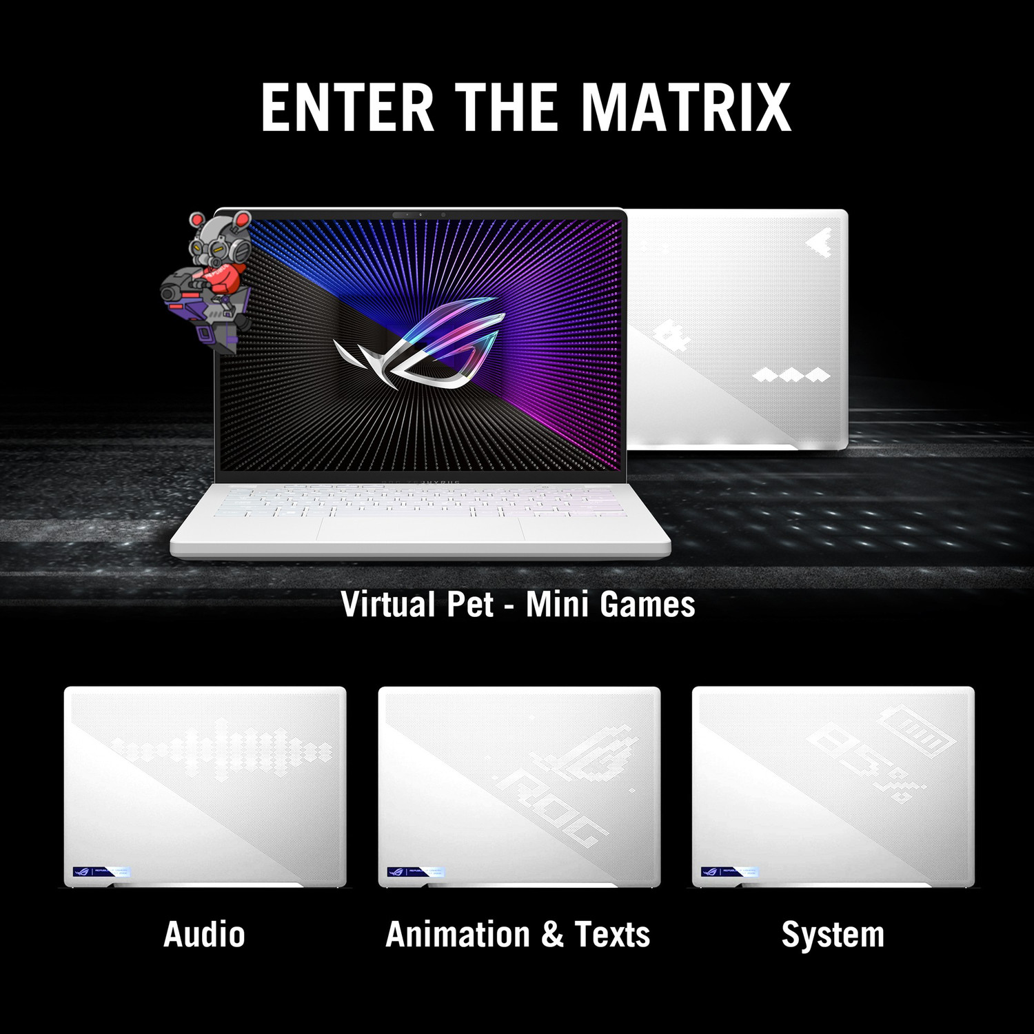 Image of ASUS ROG Zephyrus G14 AMD Ryzen 9 Octa Core AMD R9-6900HS - (32 GB /1 TB SSD /Windows 11 Home /8 GB Graphics /AMD Radeon 6800S /120 Hz) GA402RK-L8147WS Gaming Laptop