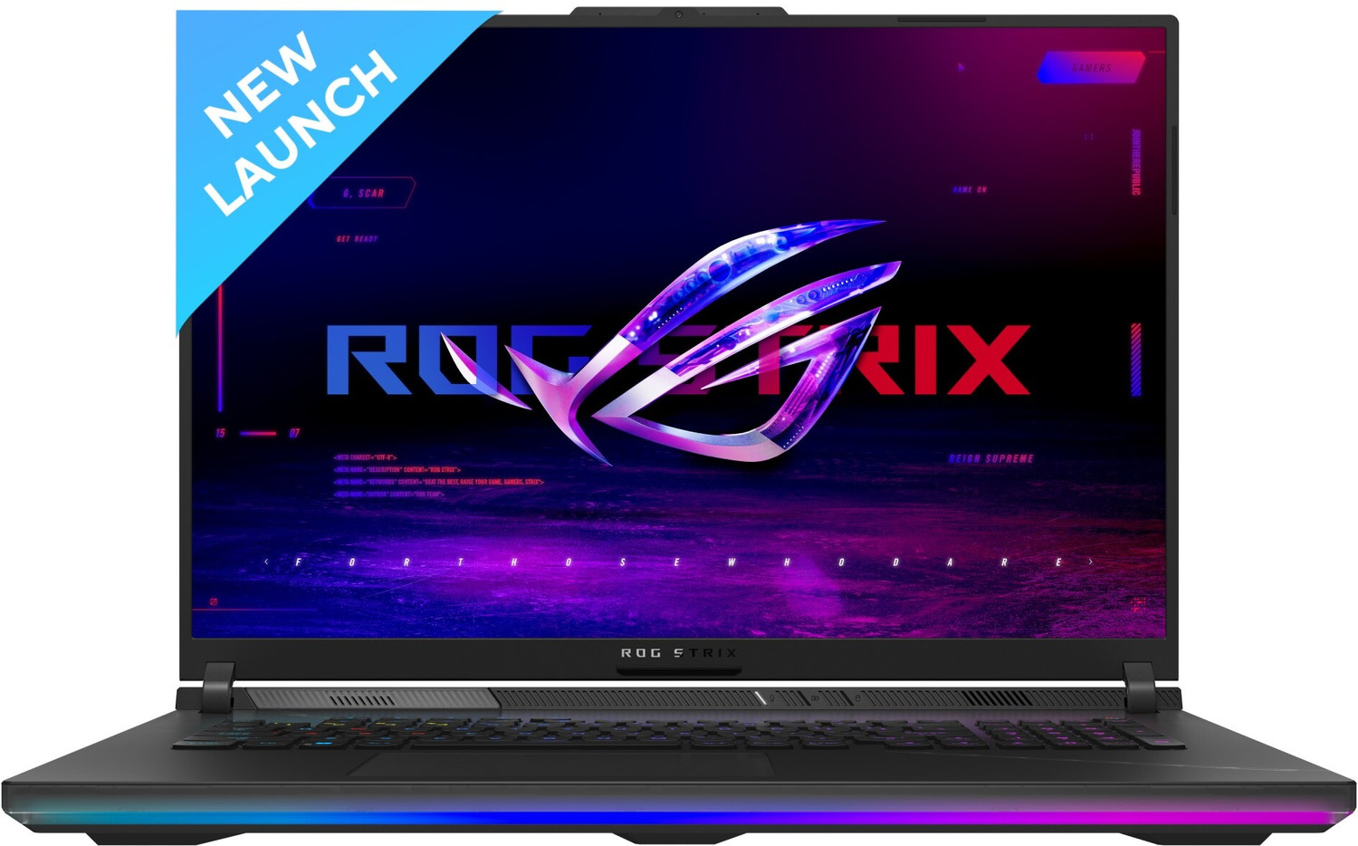 Image of ASUS ROG Strix SCAR 18 with 90WHr Battery Intel HX-Series Intel Core i9 13th Gen 13980HX - (32 GB /1 TB SSD /Windows 11 Home /12 GB Graphics /NVIDIA GeForce RTX 4080 /165 Hz /175 TGP) G834JZ-N5041WS Gaming Laptop