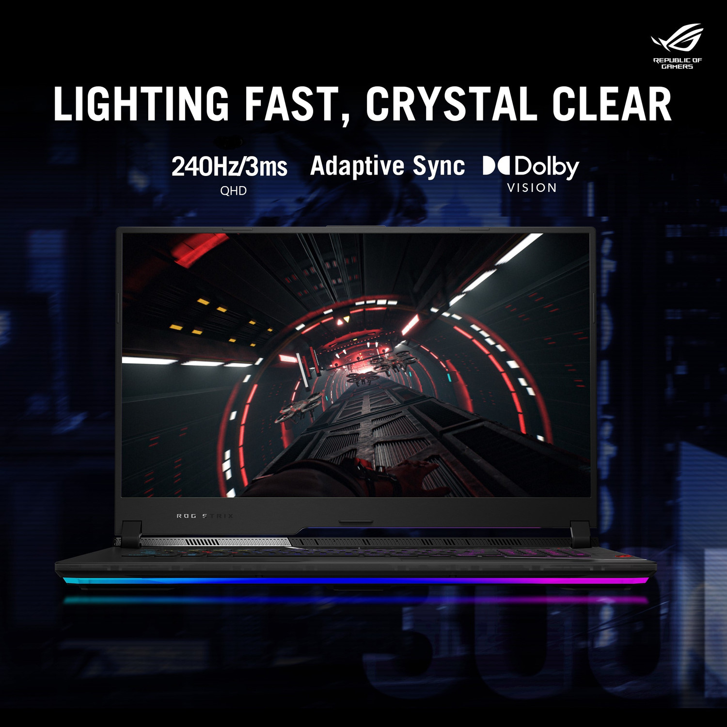 Image of ASUS ROG Strix Scar 17 SE with 90Whr Battery Intel Core i9 12th Gen 12950HX - (32 GB /2 TB SSD /Windows 11 Home /16 GB Graphics /NVIDIA GeForce RTX 3080 Ti /240 Hz) G733CX-LL013WS Gaming Laptop