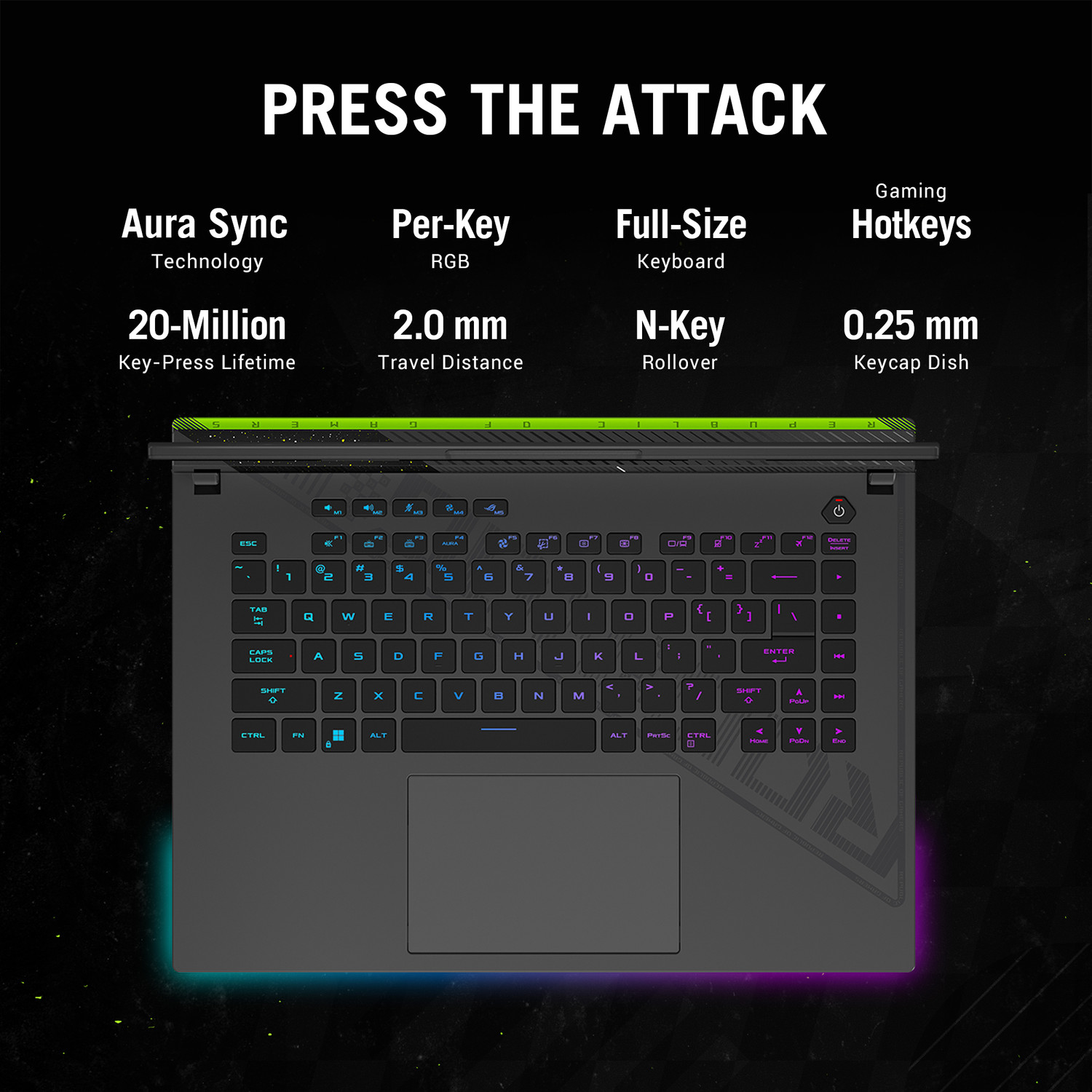 Image of ASUS ROG Strix G16 with 90WHr Battery Intel HX-Series Intel Core i9 13th Gen 13980HX - (16 GB /1 TB SSD /Windows 11 Home /8 GB Graphics /NVIDIA GeForce RTX 4070 /240 HZ /140 TGP) G614JI-N4151WS Gaming Laptop
