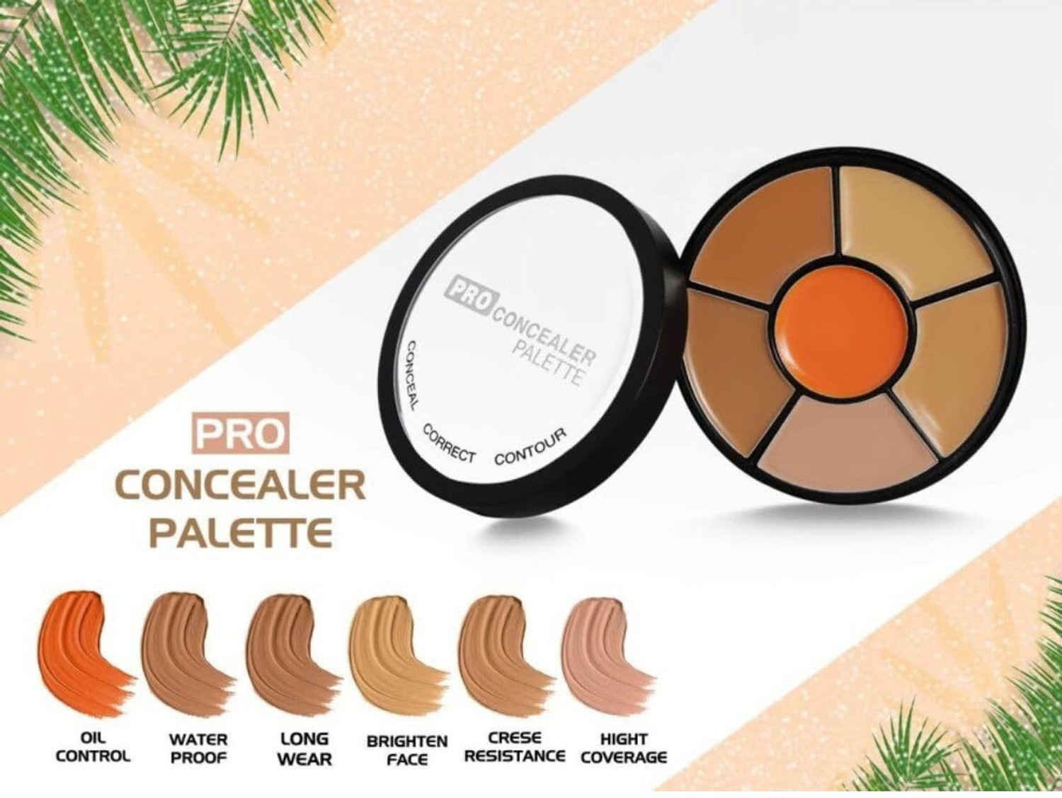 Image of Morbee Concealer corrector, Palette Waterproof Concealer With Full Coverage Q14 Concealer (BEIGE, 25 ml)