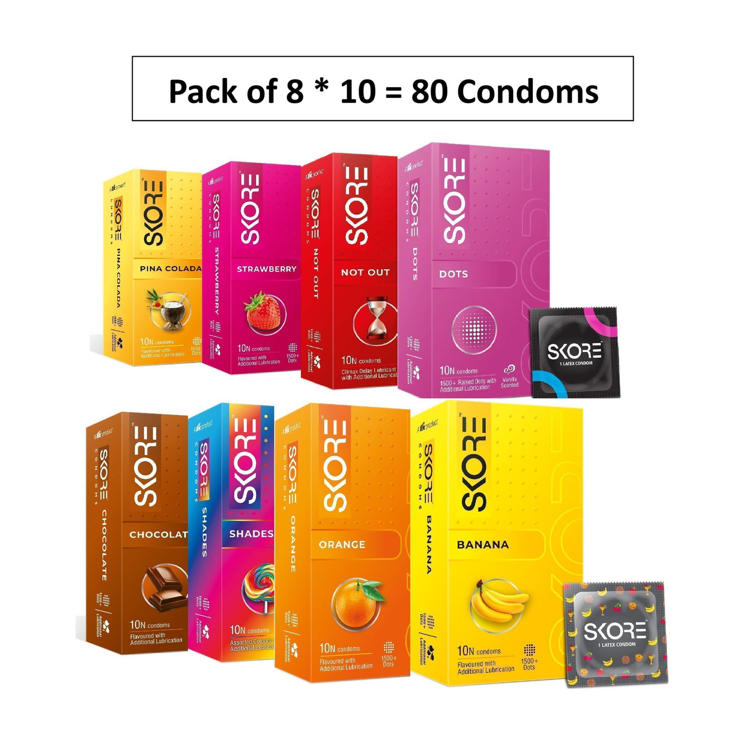 SKORE New Adventure Pack of Dotted (Shades,Dots, Orange,Starwberry, Ch