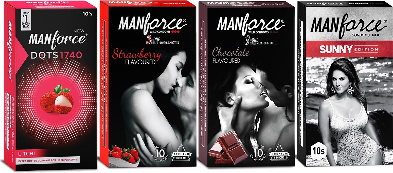 MANFORCE Mankind Condoms Combo Pack (Strawberry, Chocolate, Litchi, Su